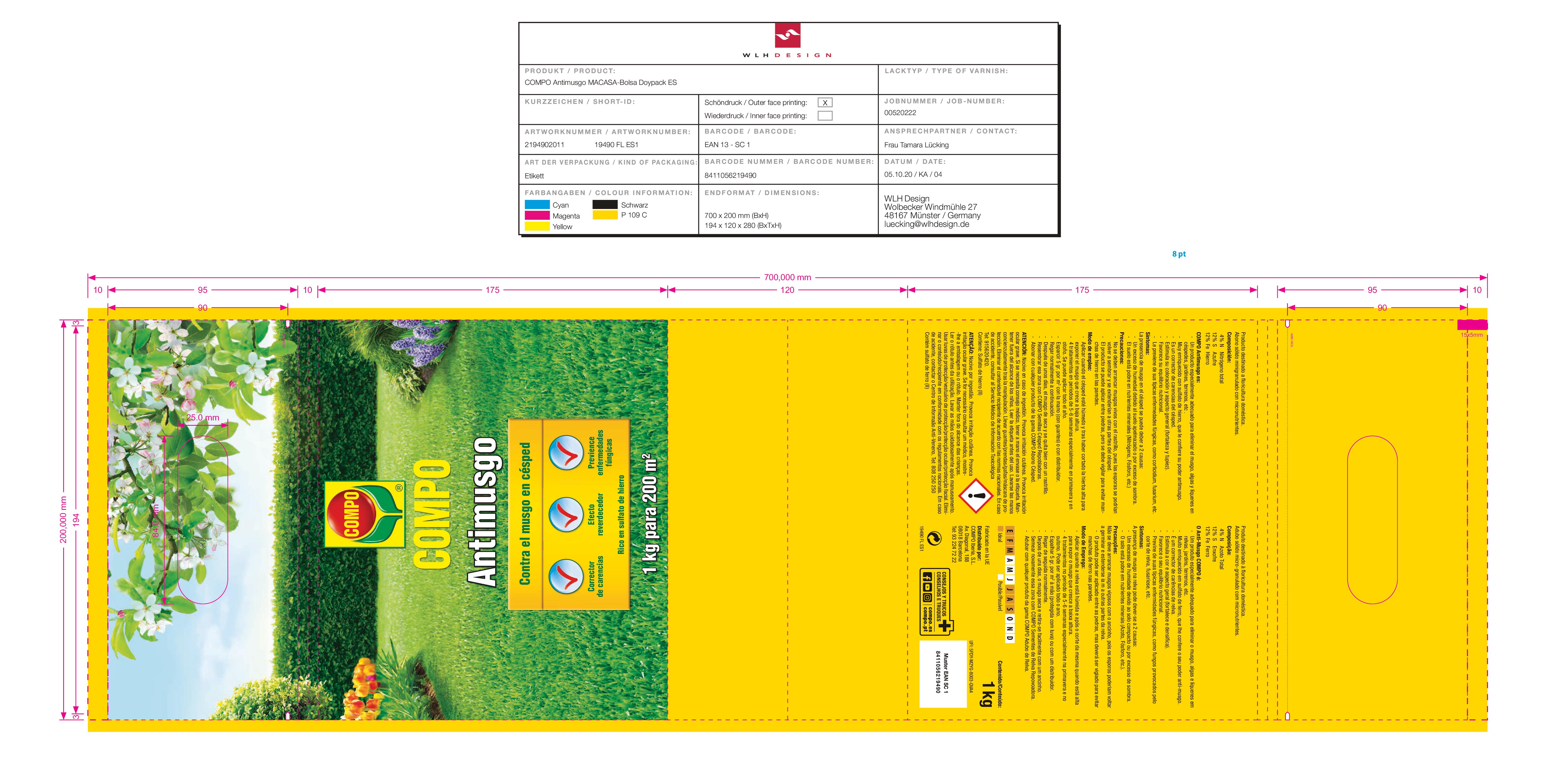 Anti musgo 1 kg COMPO - 3