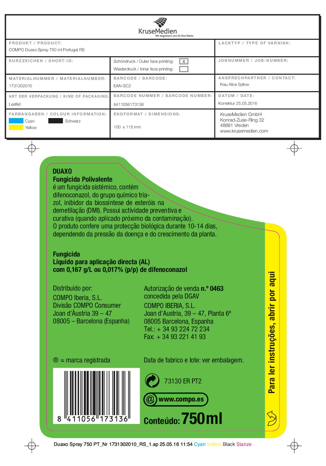 Fungicida polivalente 750 ml Duaxo Compo - 2
