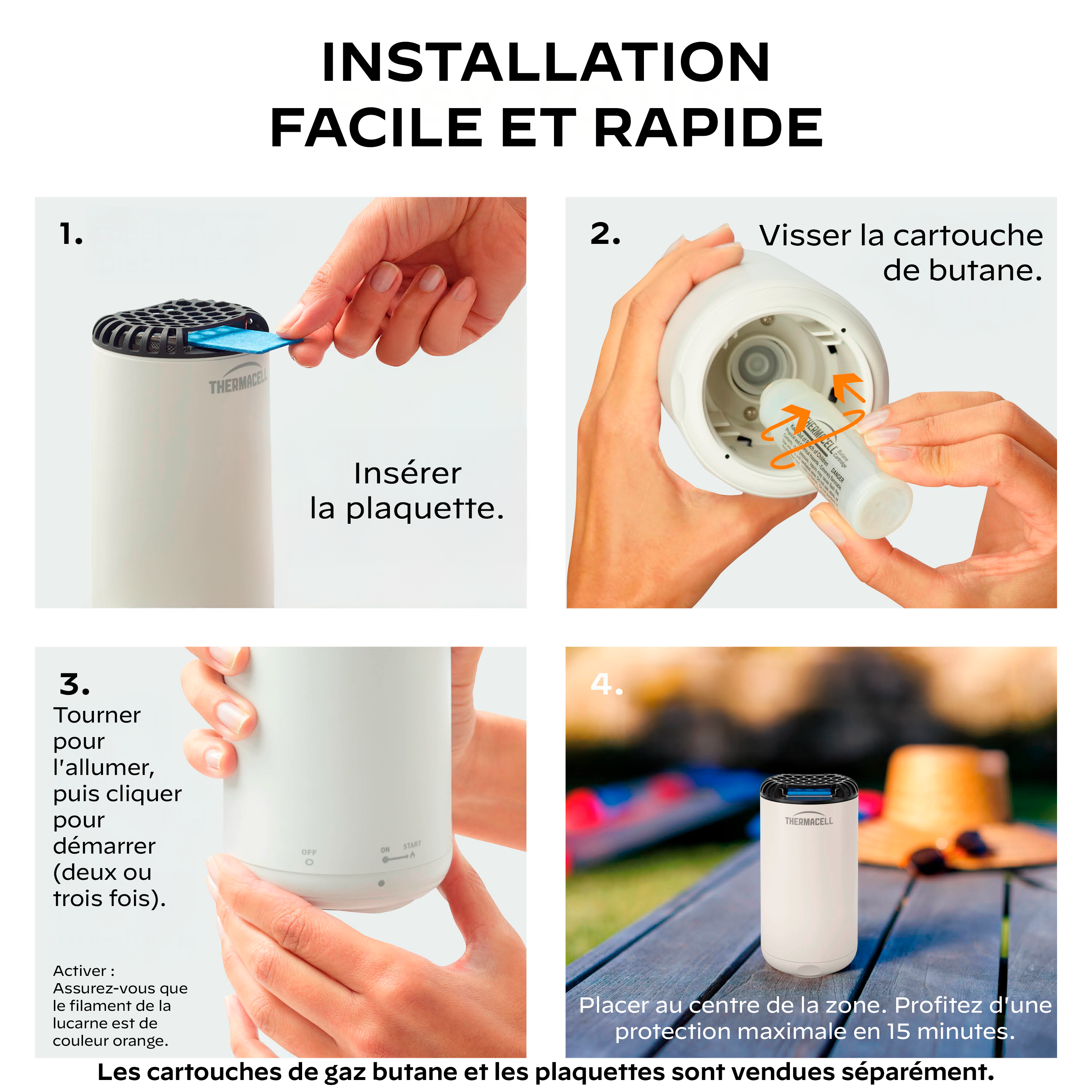 Antimoustiques antimoustiques moustique THERMACELL, 30 plaquettes et 10 cartouch - 5