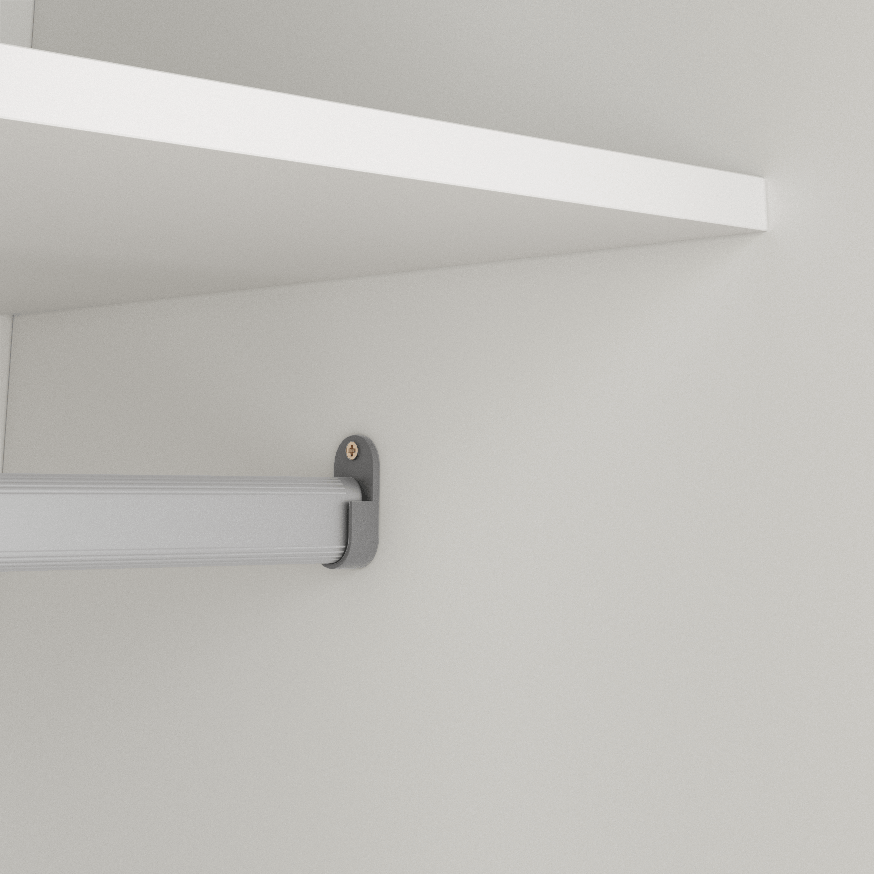 Roupeiro em kit 2 PORTAS DE CORRER 100X50X200CM BRANCO - 5