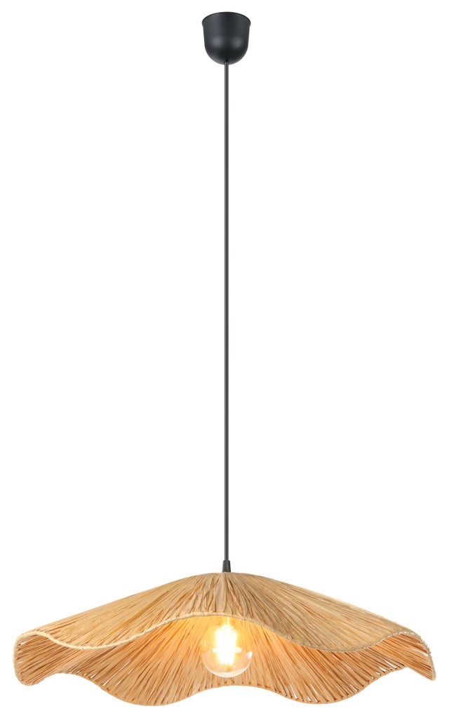 Suspension Laxford coton, beige, Diam.60 cm, E27