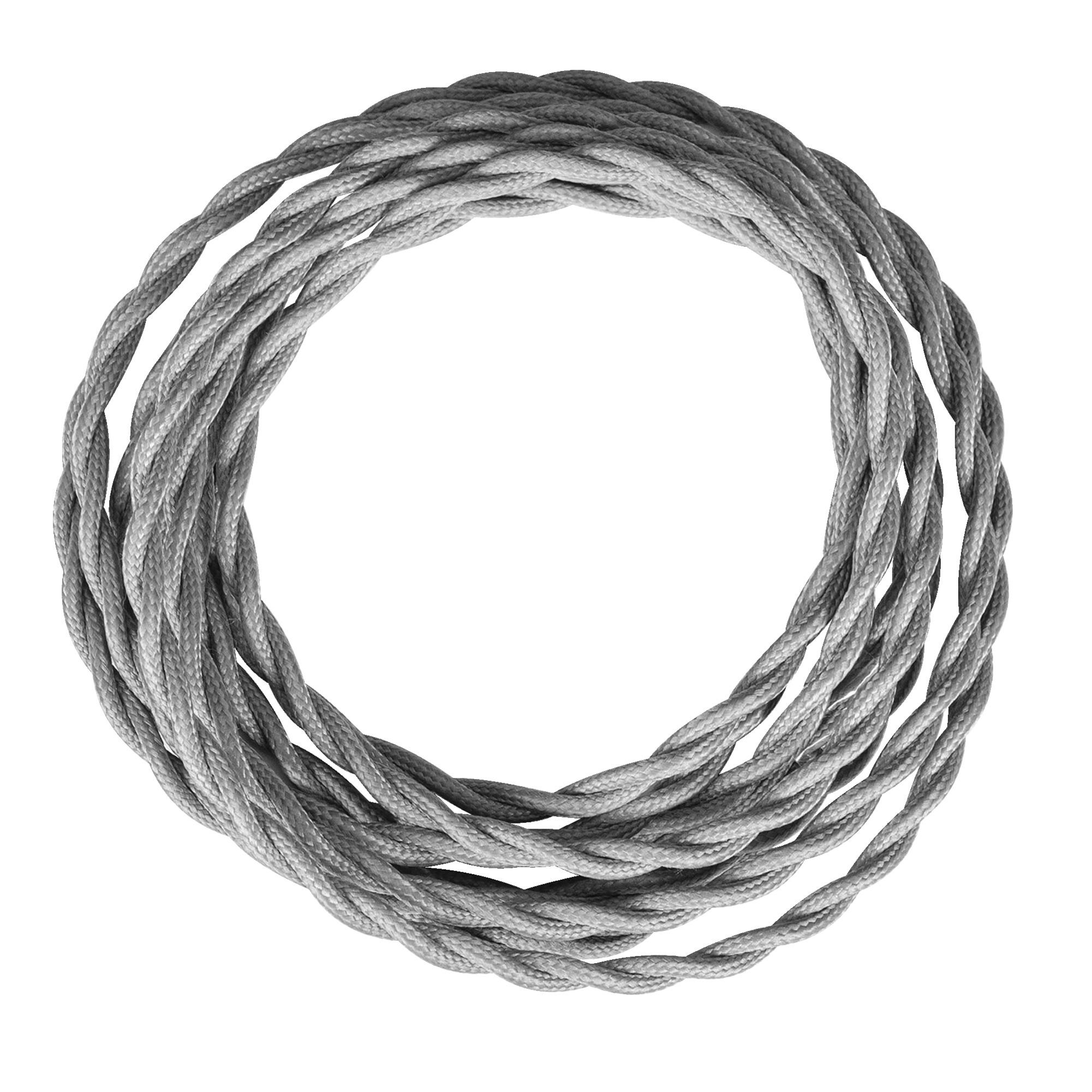 Câble torsade 074240, TIBELEC gris, 30 cm - 3
