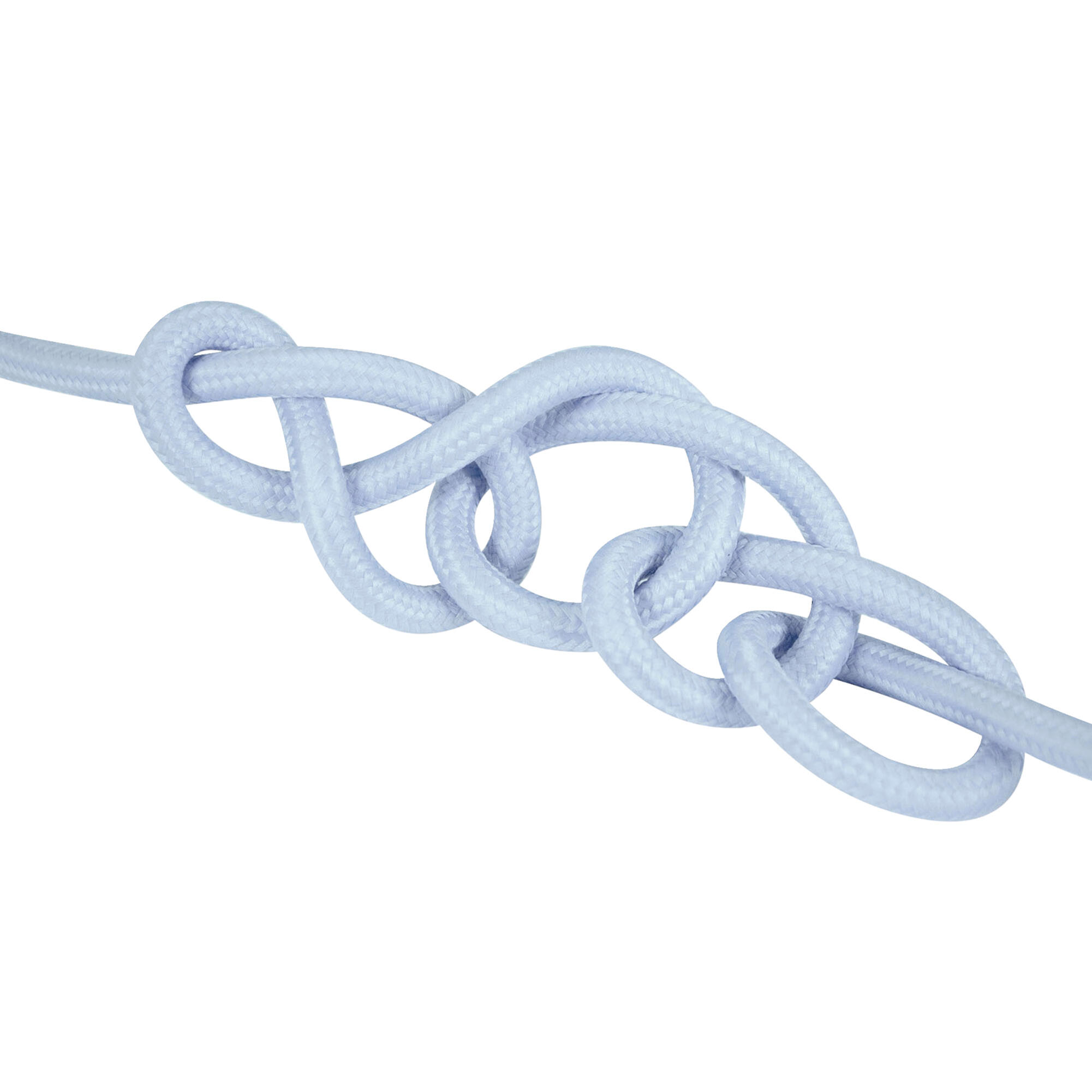 Câble tissu, bleu ciel, TIBELEC, 30 cm - 2