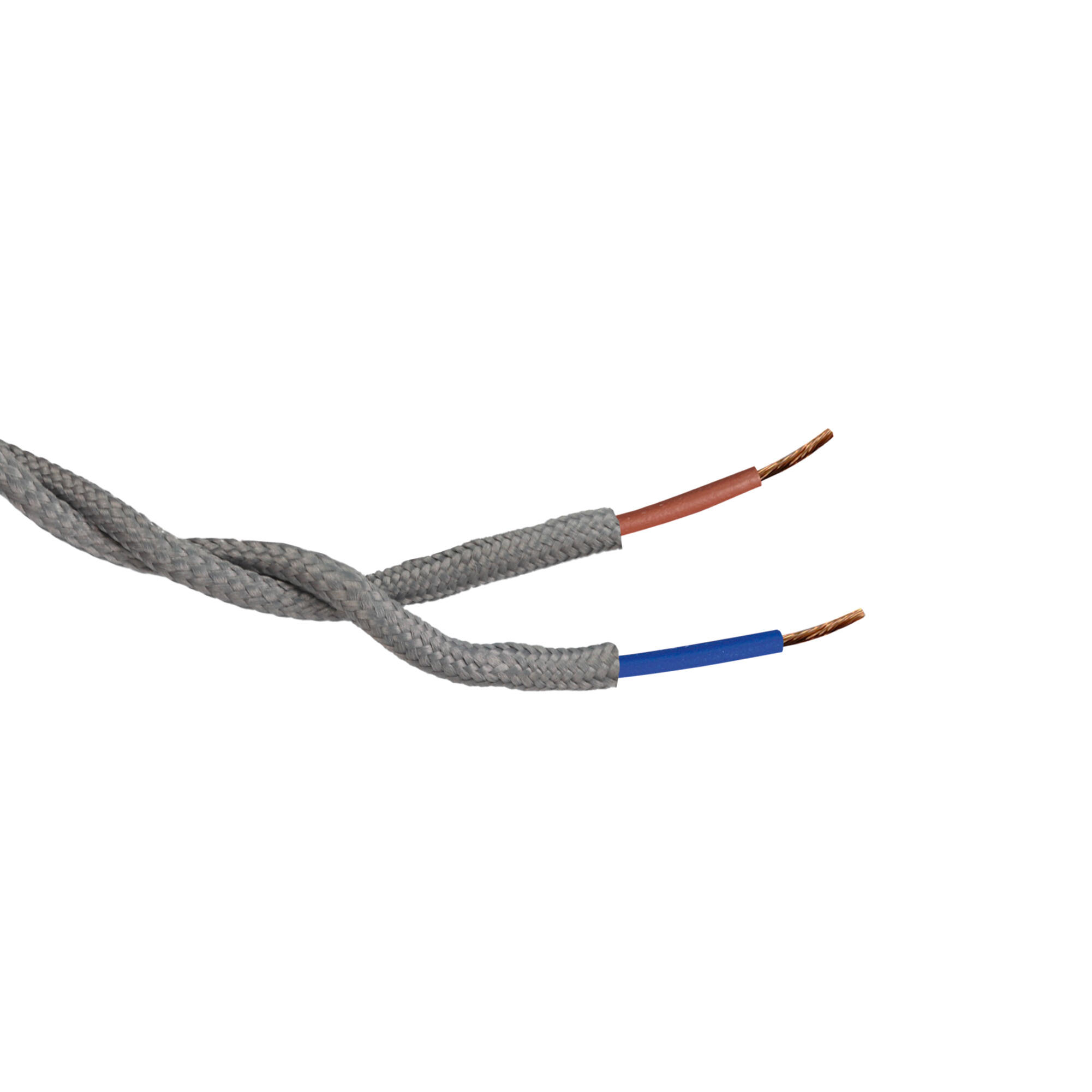 Câble torsade 074240, TIBELEC gris, 30 cm - 4