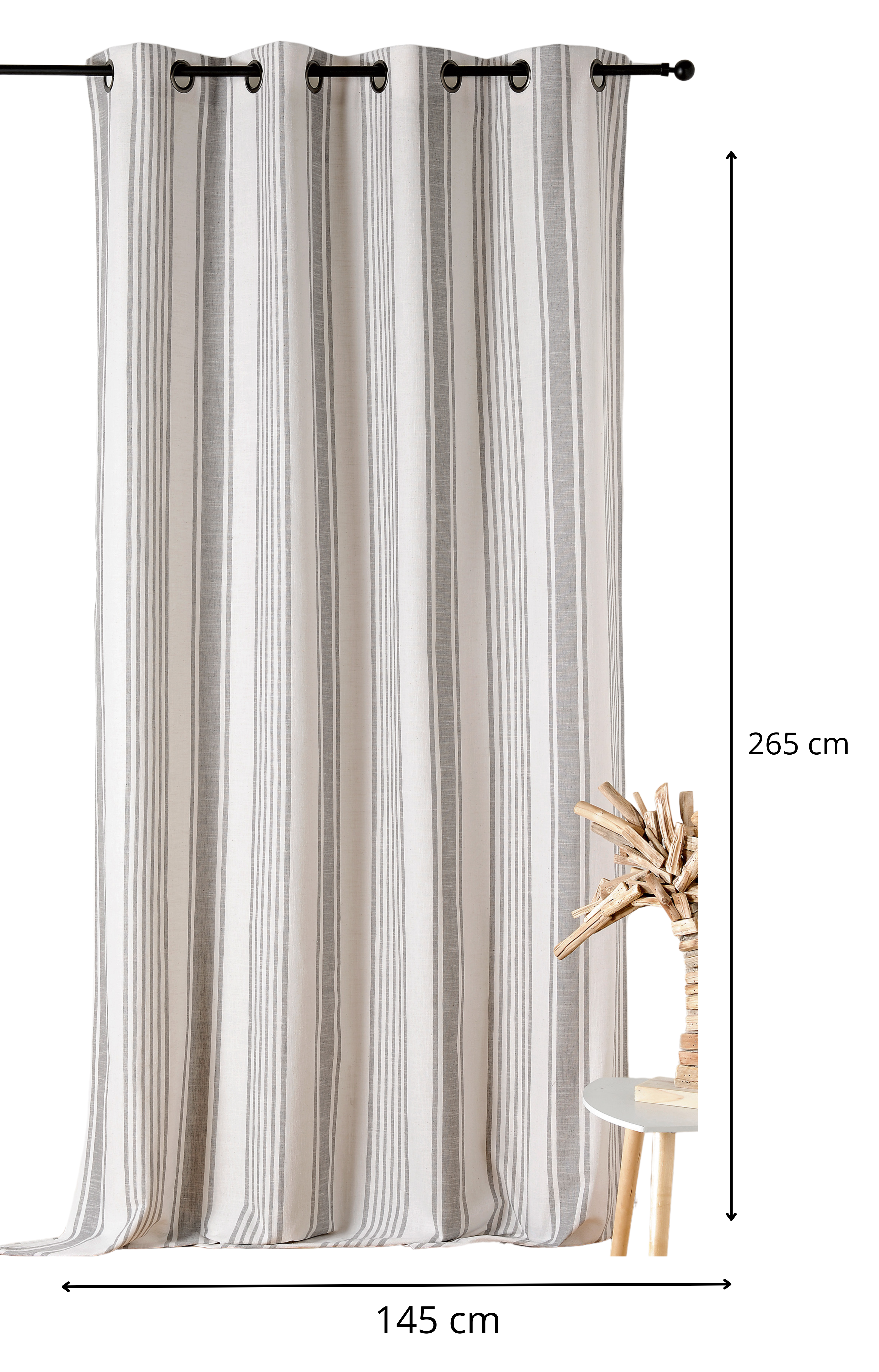 CORTINA BAÑO RIPLEY HOME TEXTURA ALGODÓN BLANCO 180X180 CM