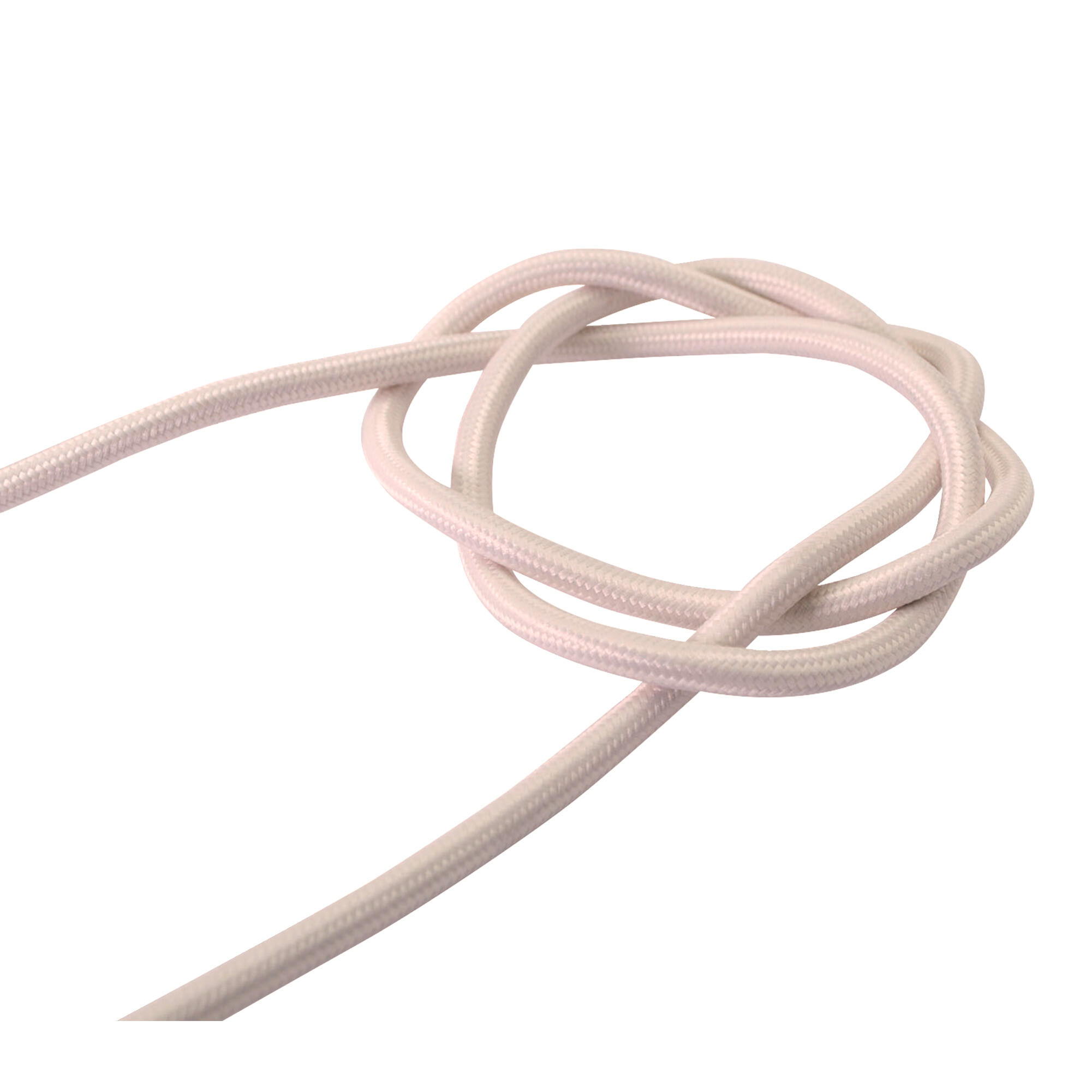 Câble tissu rond 2x0.75mm2 3m rose ballerine - 2