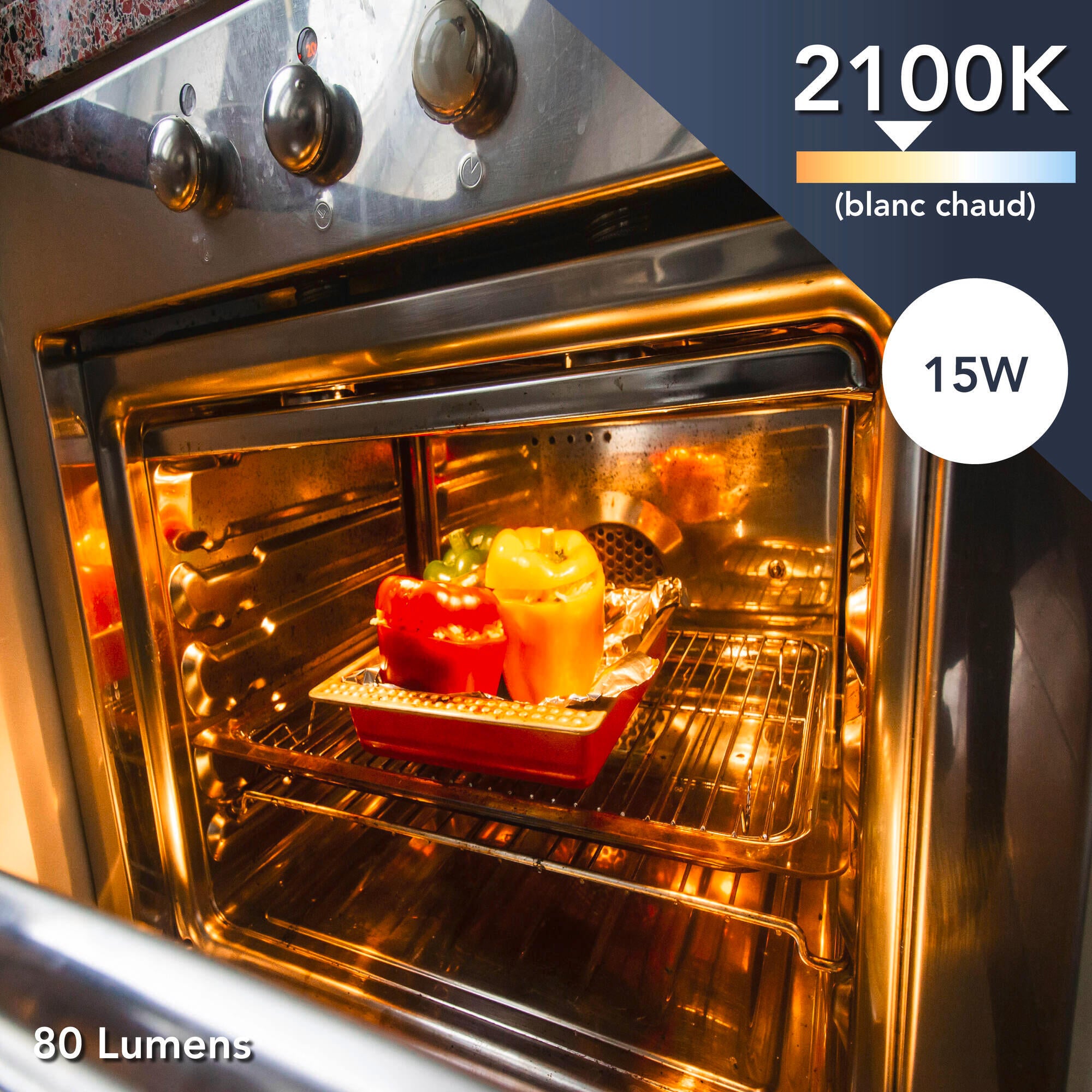 Ampoule incandescente pour four E14 80 Lm = 15 W blanc chaud, TIBELEC - 2