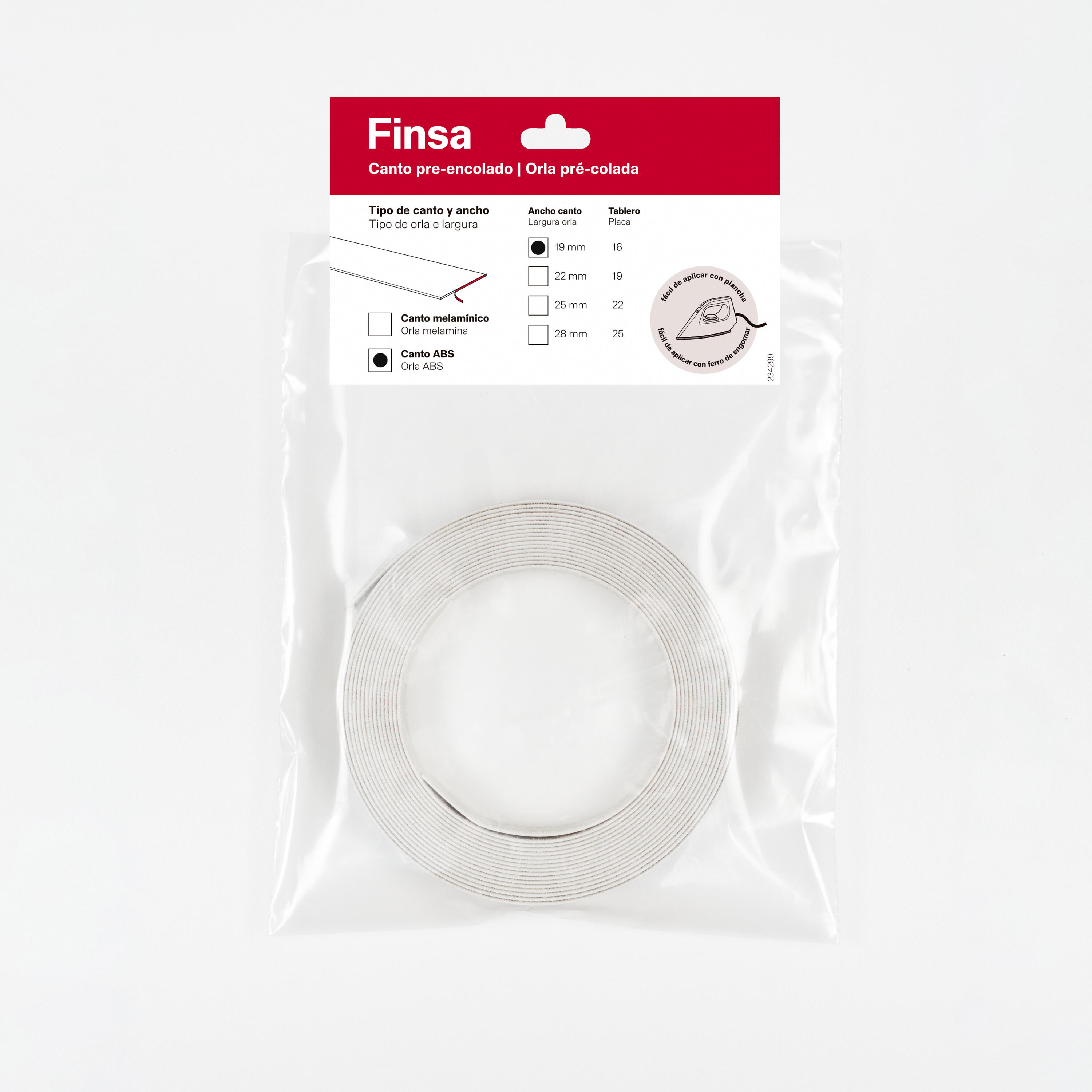 Canto preencolado PVC lino 1,9x500 cm - 6