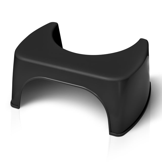DHYLRICHER Marchepied de toilette pliable pour adultes et enfants, tabouret à déjections canines épissable (noir