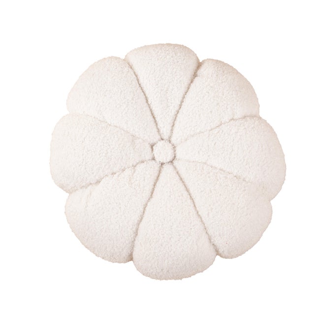 Coussin Corolle, écru l.40 x L.40 cm