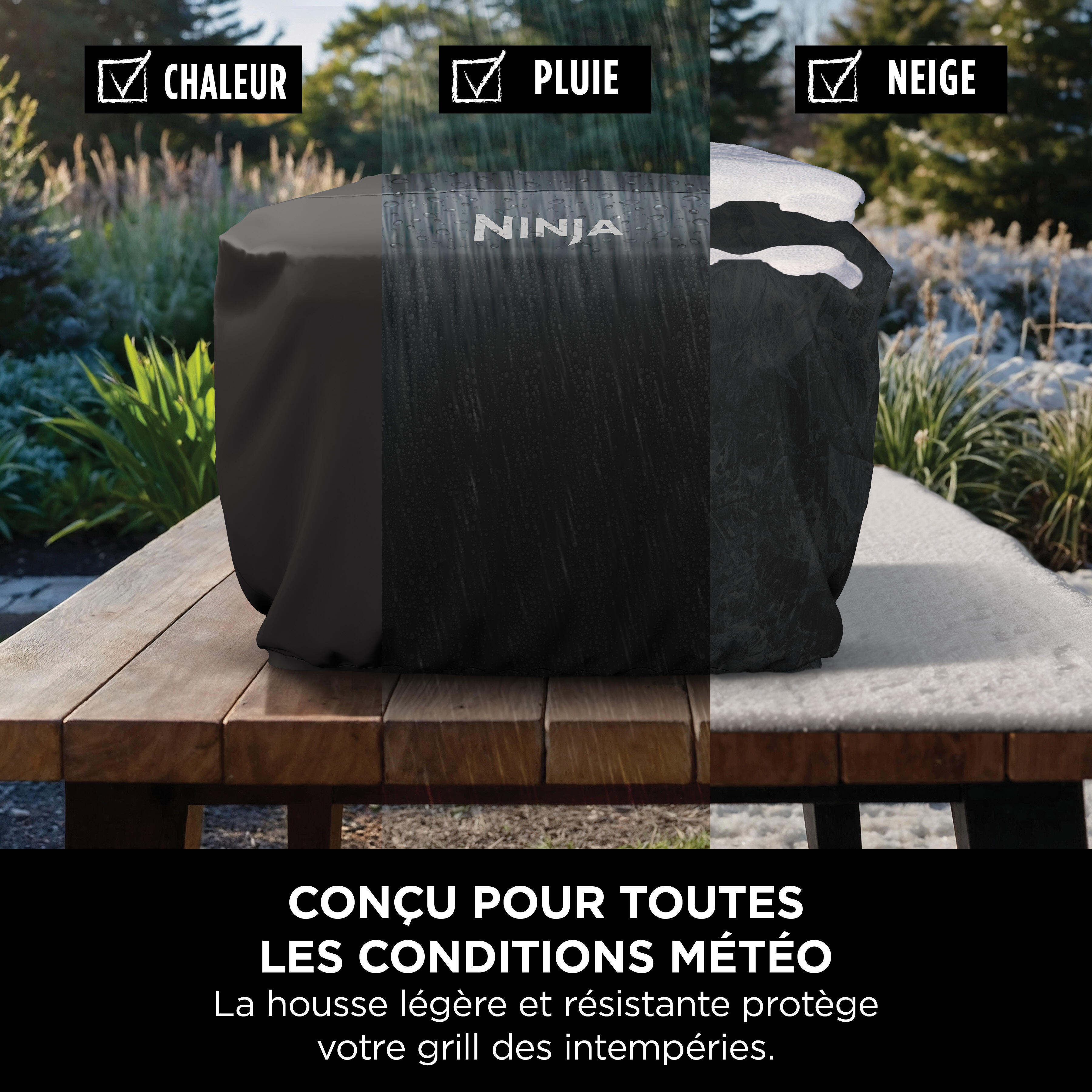 Housse de protection NINJA pour four d'extérieur + air fryer Artisan, noir - 5