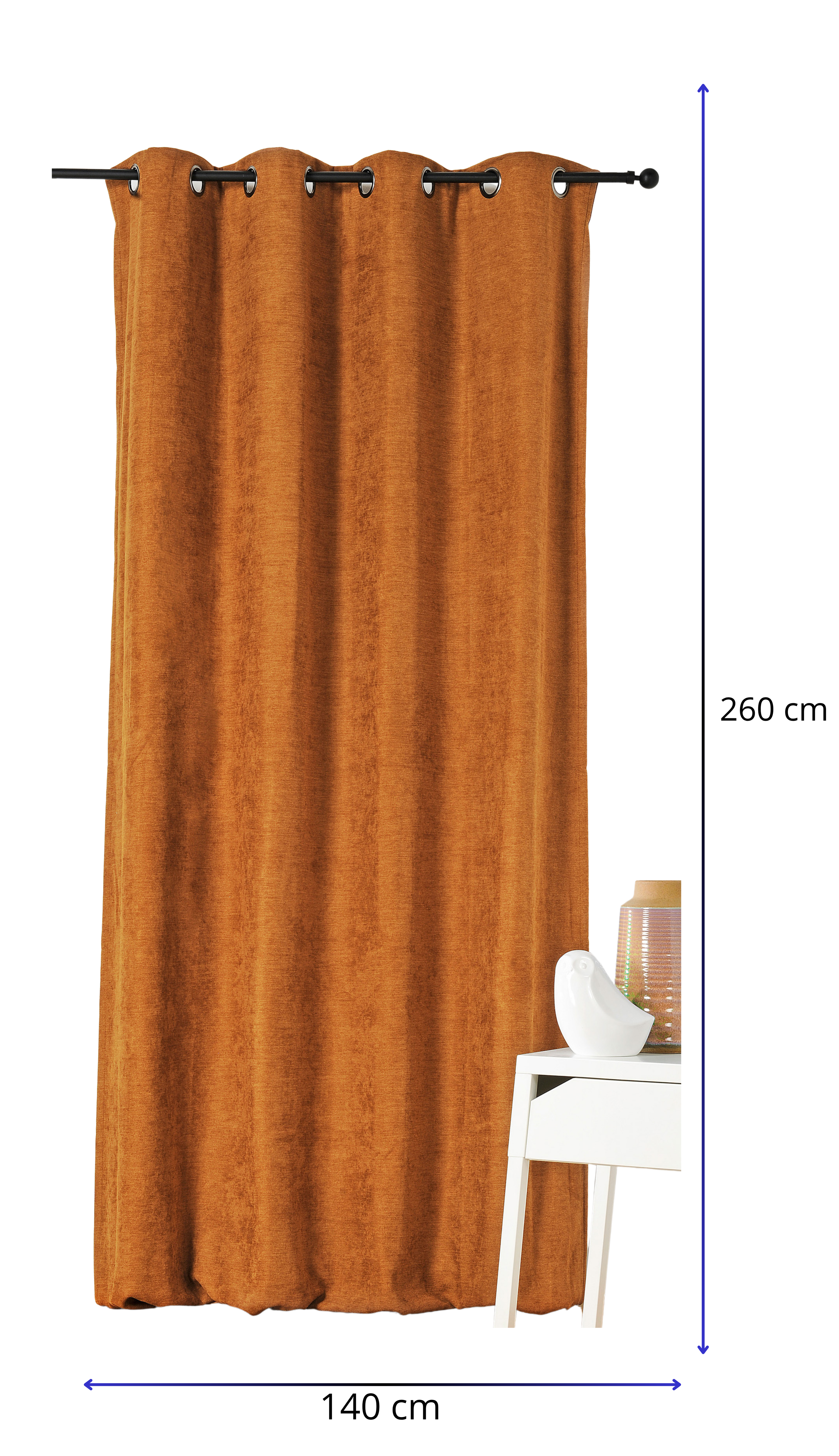 Tenda Alaska marrone, termico, occhiello 140x260 cm LINDER - 5