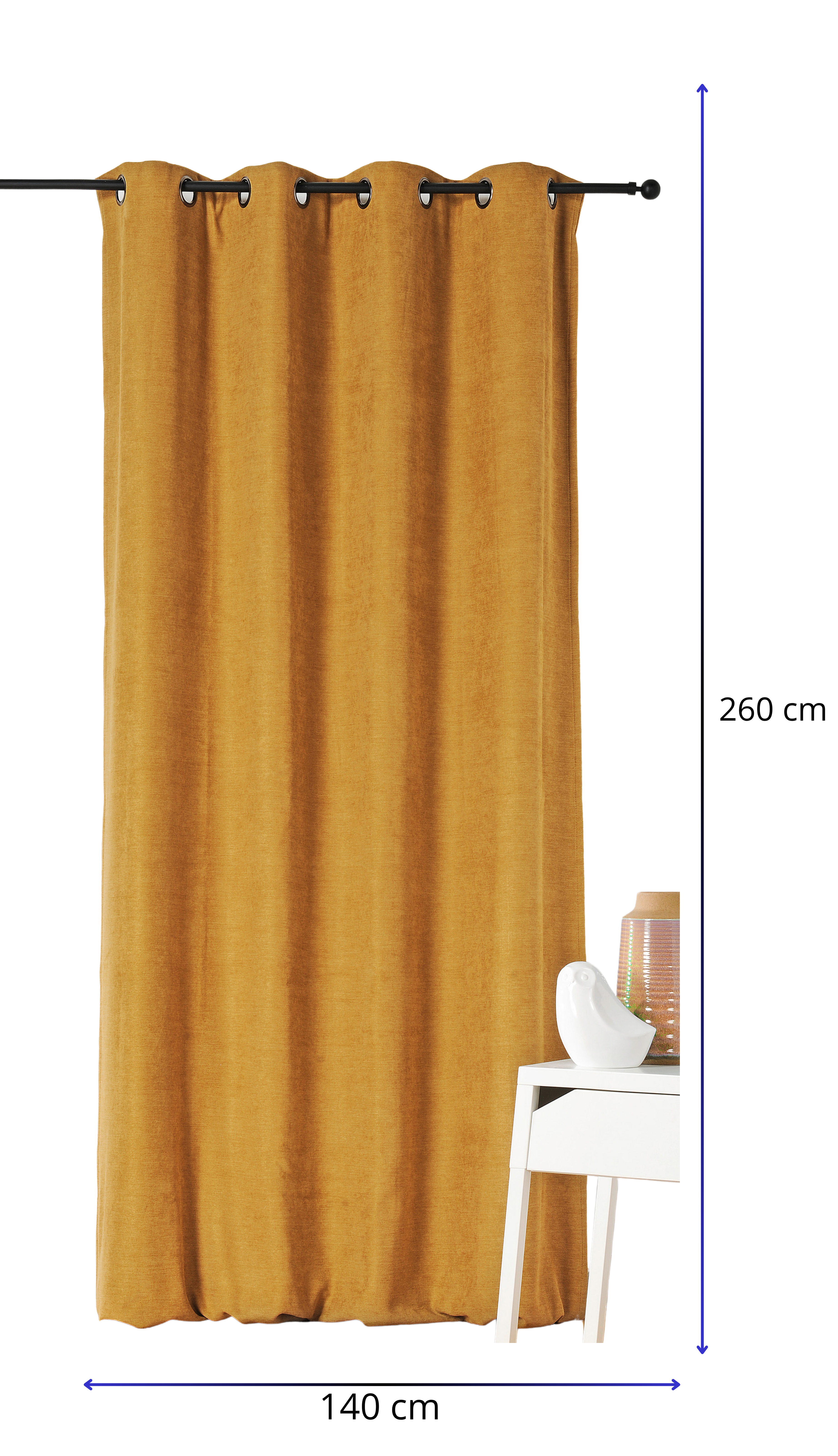 Tenda Alaska giallo ocra, termico, occhiello 140x260 cm LINDER - 5