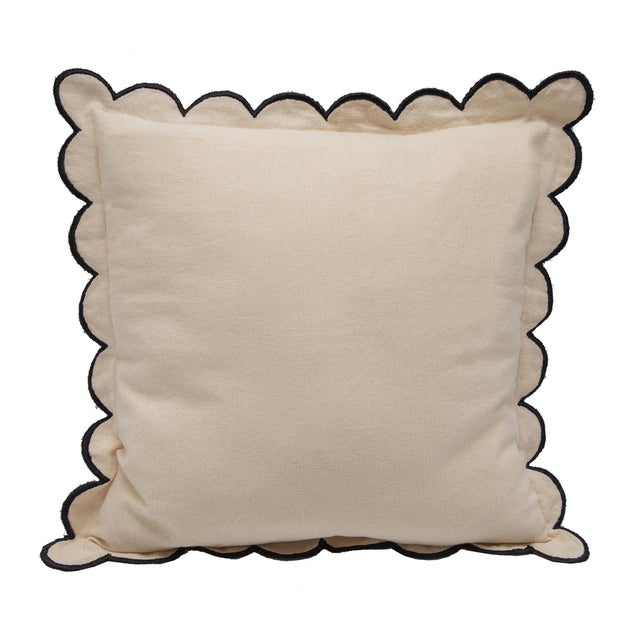 Coussin Faustine, beige l.45 x L.45 cm