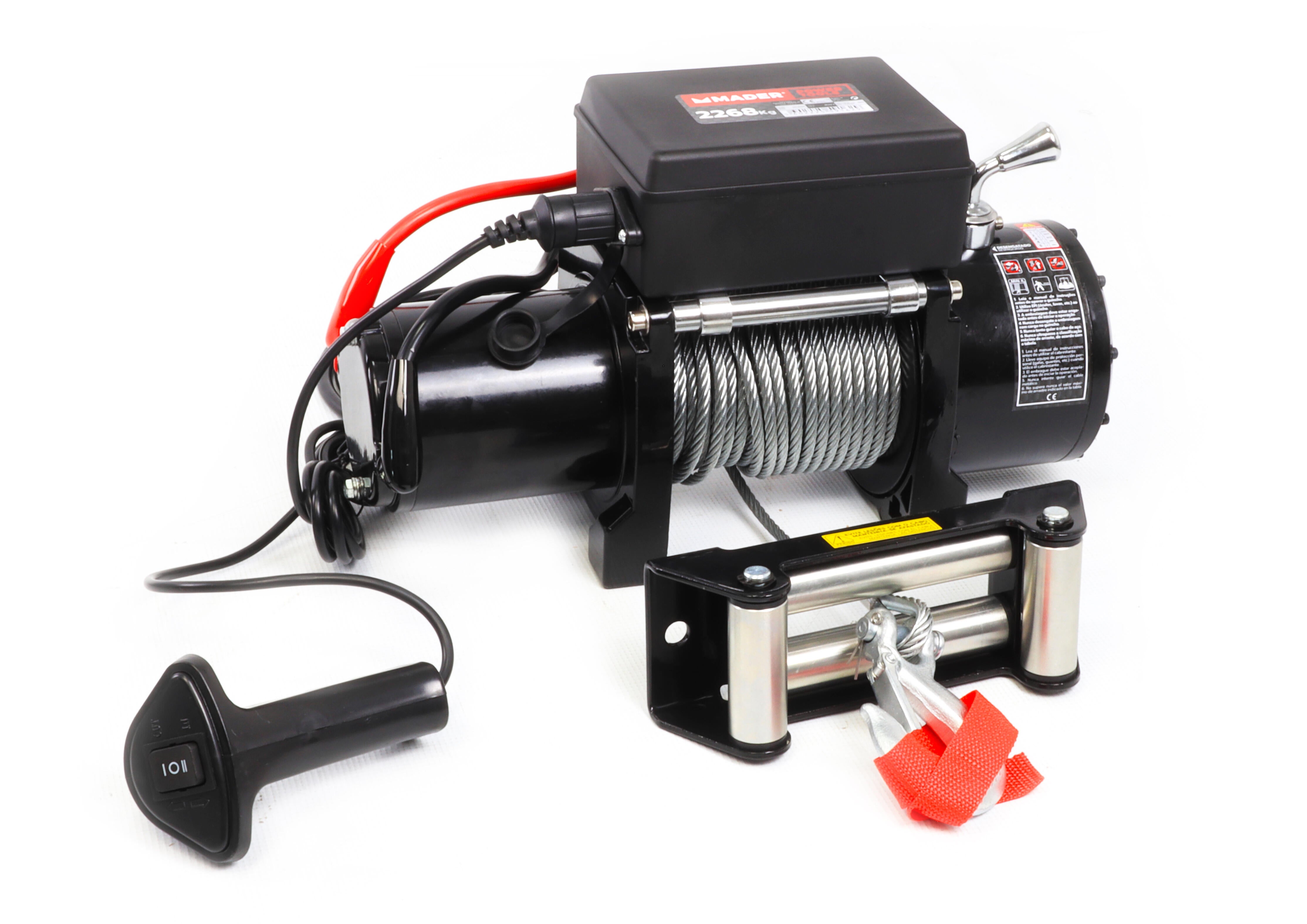 Cabestrante eléctrico de remolque mader con 2268 kg de capacidad de arrastre