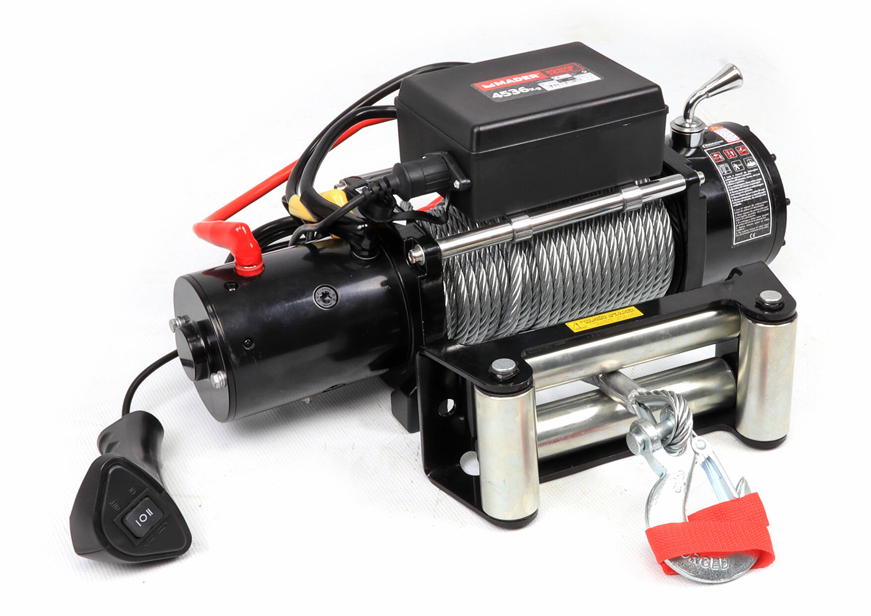 Cabestrante eléctrico de remolque mader con 4536 kg de capacidad de arrastre