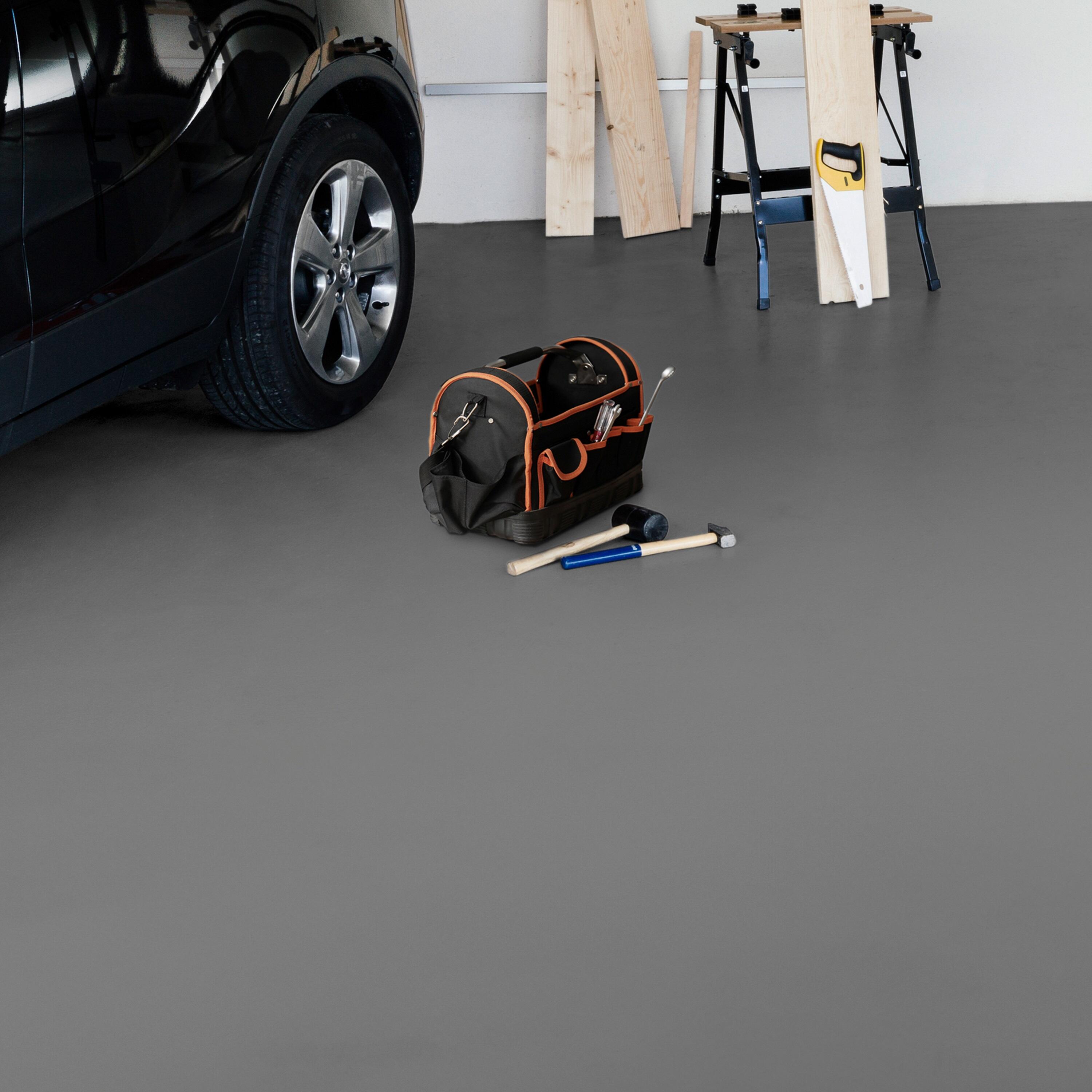 Peinture sol Trafic extrême V33, RAL 266, gris foncé satiné, 5 l - 3