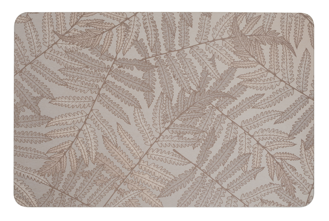 Tapis de bain l.39 x L.60 cm feuillage beige Diatomite dafni WENKO