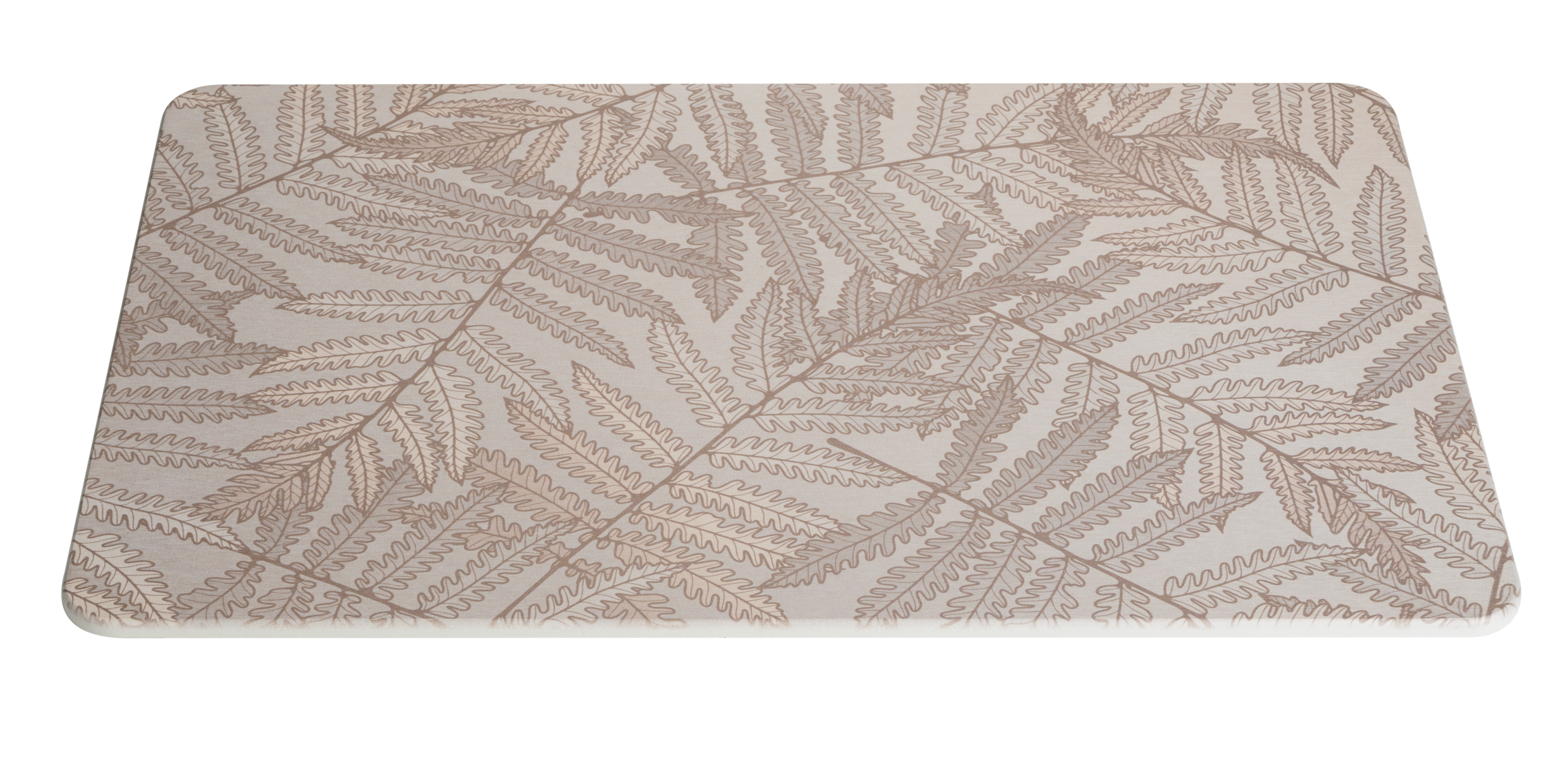 Tapis de bain l.39 x L.60 cm feuillage beige Diatomite dafni WENKO - 2