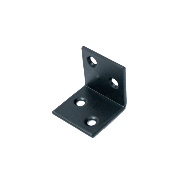 Kątownik 30x30x30 mm czarny wewnętrzny do łączenia drewna