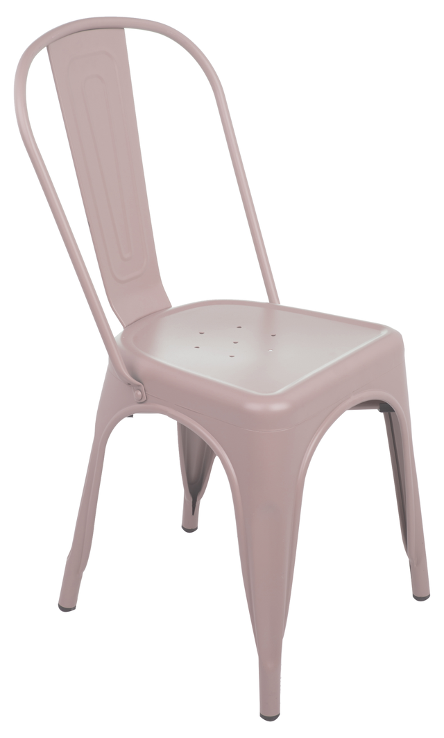 Sedia da giardino Soho, con seduta e struttura in acciaio rosa