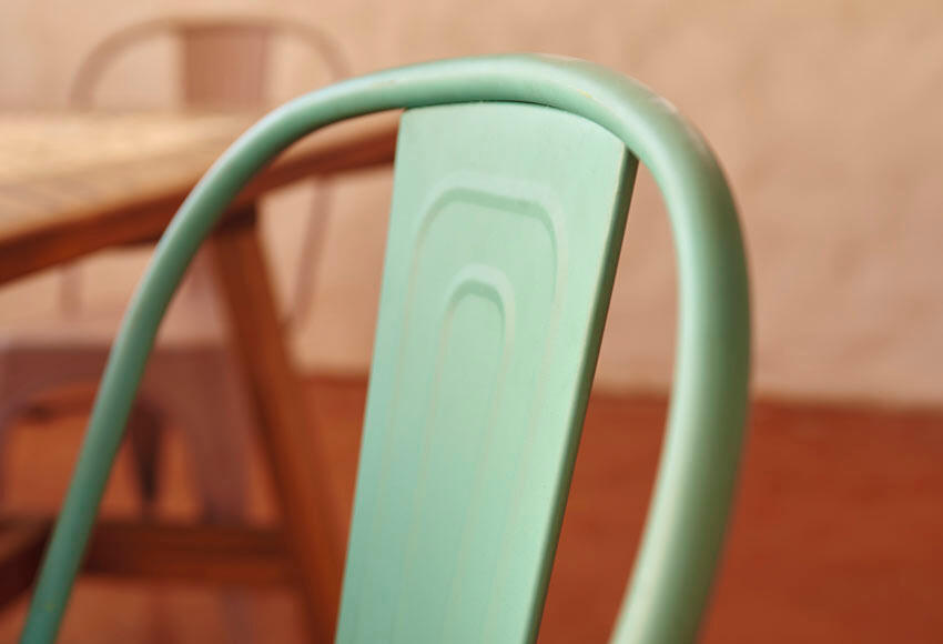 Cadeira de metal SOHO AZUL AQUA - 12