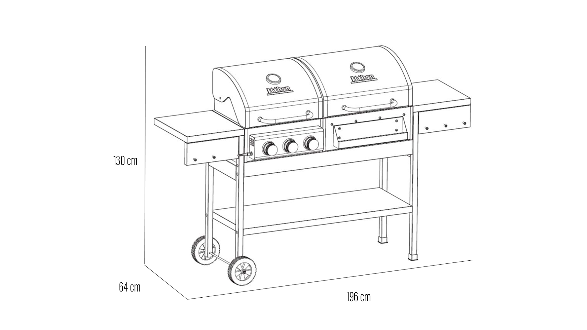 barbacoa de carbon duo-cook recomendado para de 6 a 10 personas