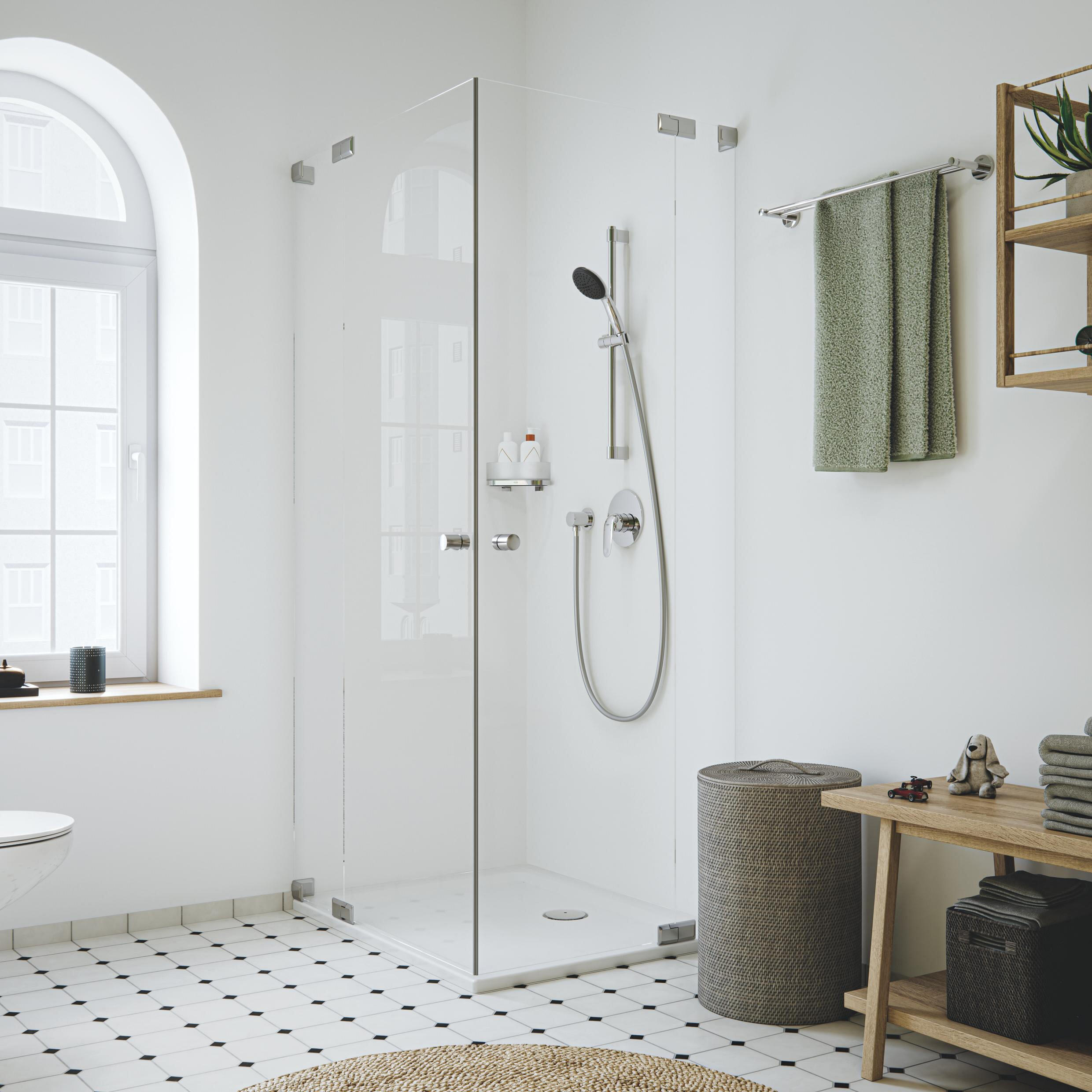 Rubinetto per doccia getto laminare cristallino ad incasso monocomando Swift cromo lucido GROHE - 2