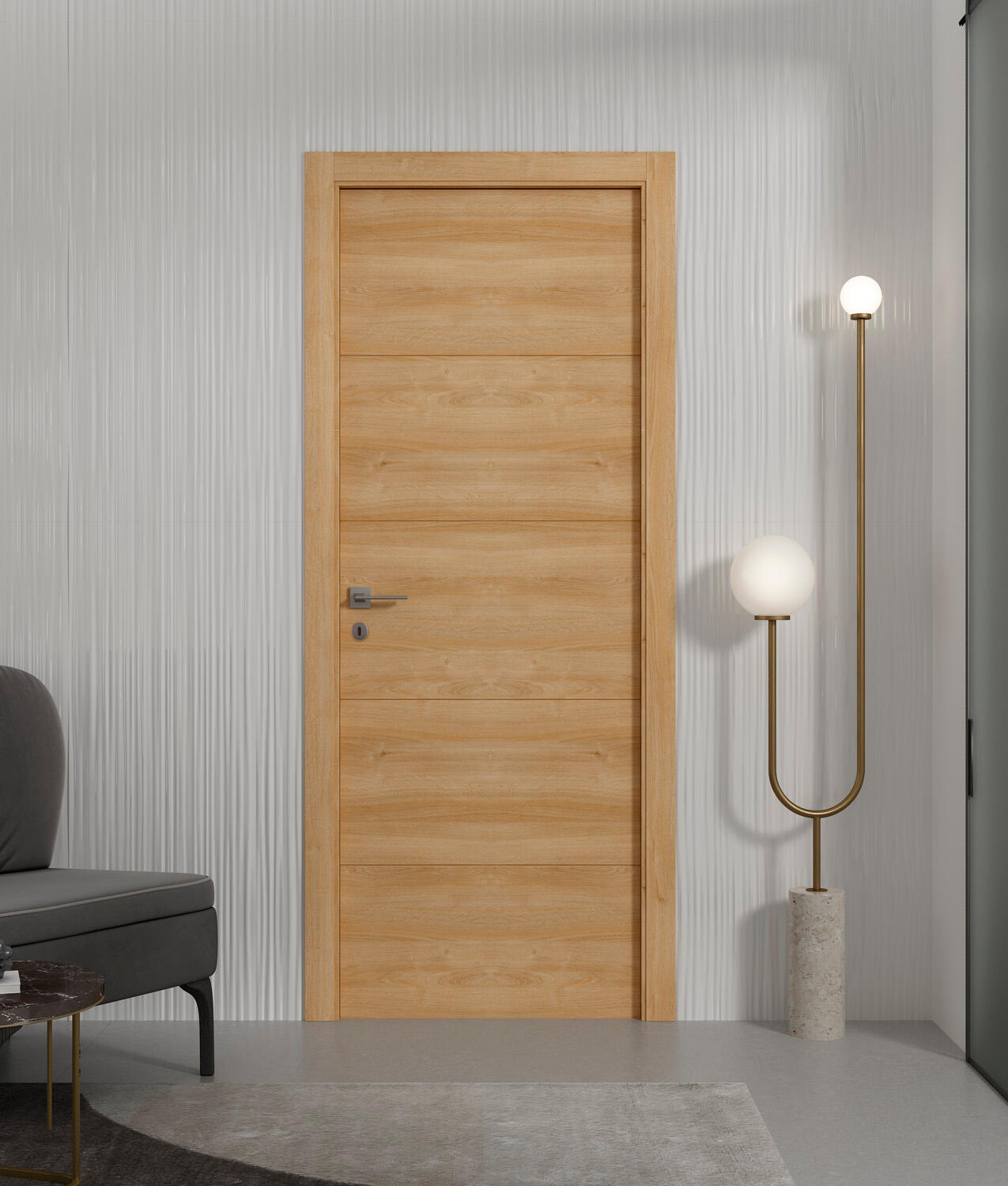 Bloco de porta cega SINES 80x200 reversível carvalho natural 053 - 3