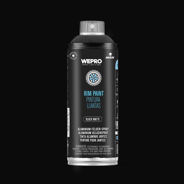 Spray pintura llantas mate WEPRO MTN 400 ml negro