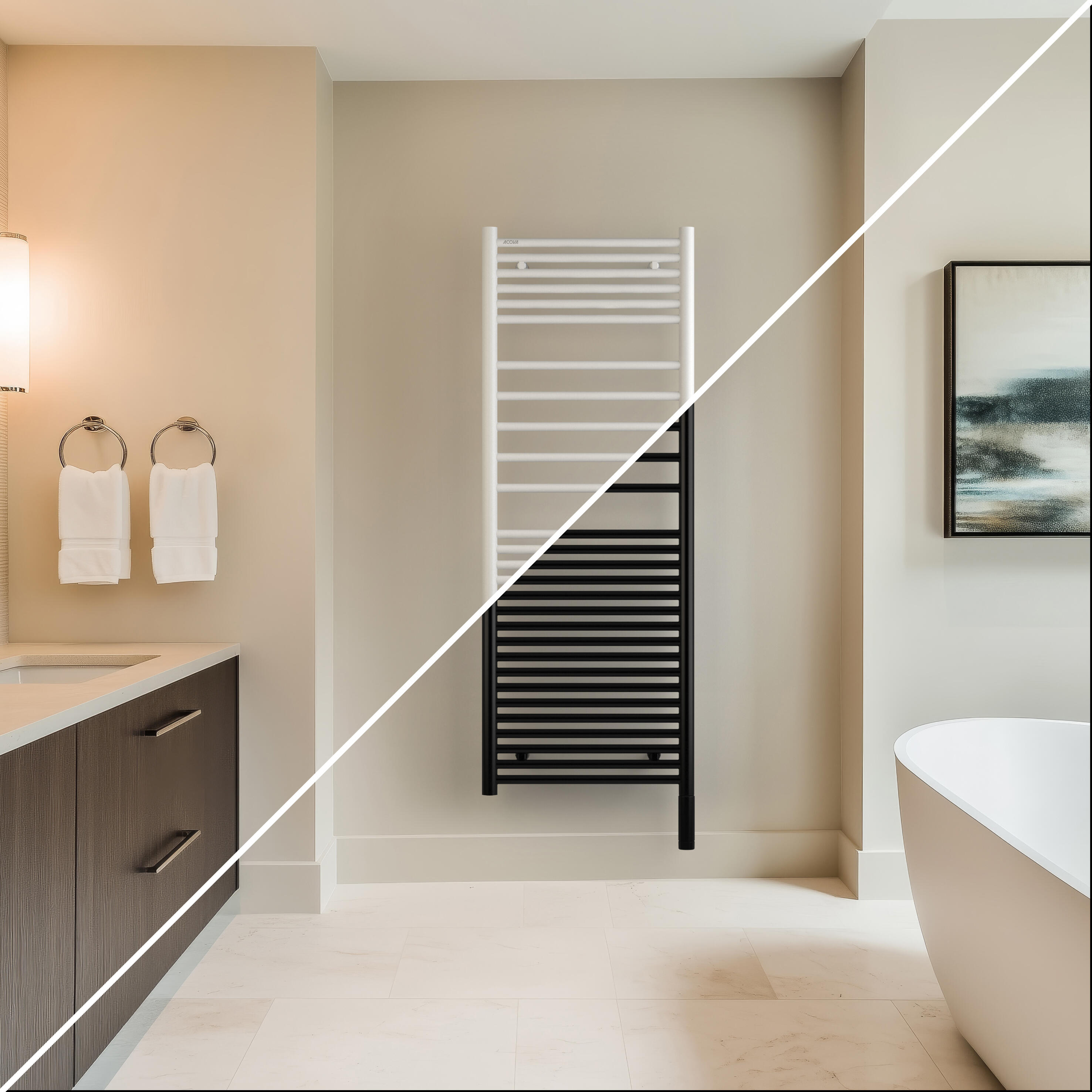 Acova angora variant couleur blanc et noir - 4