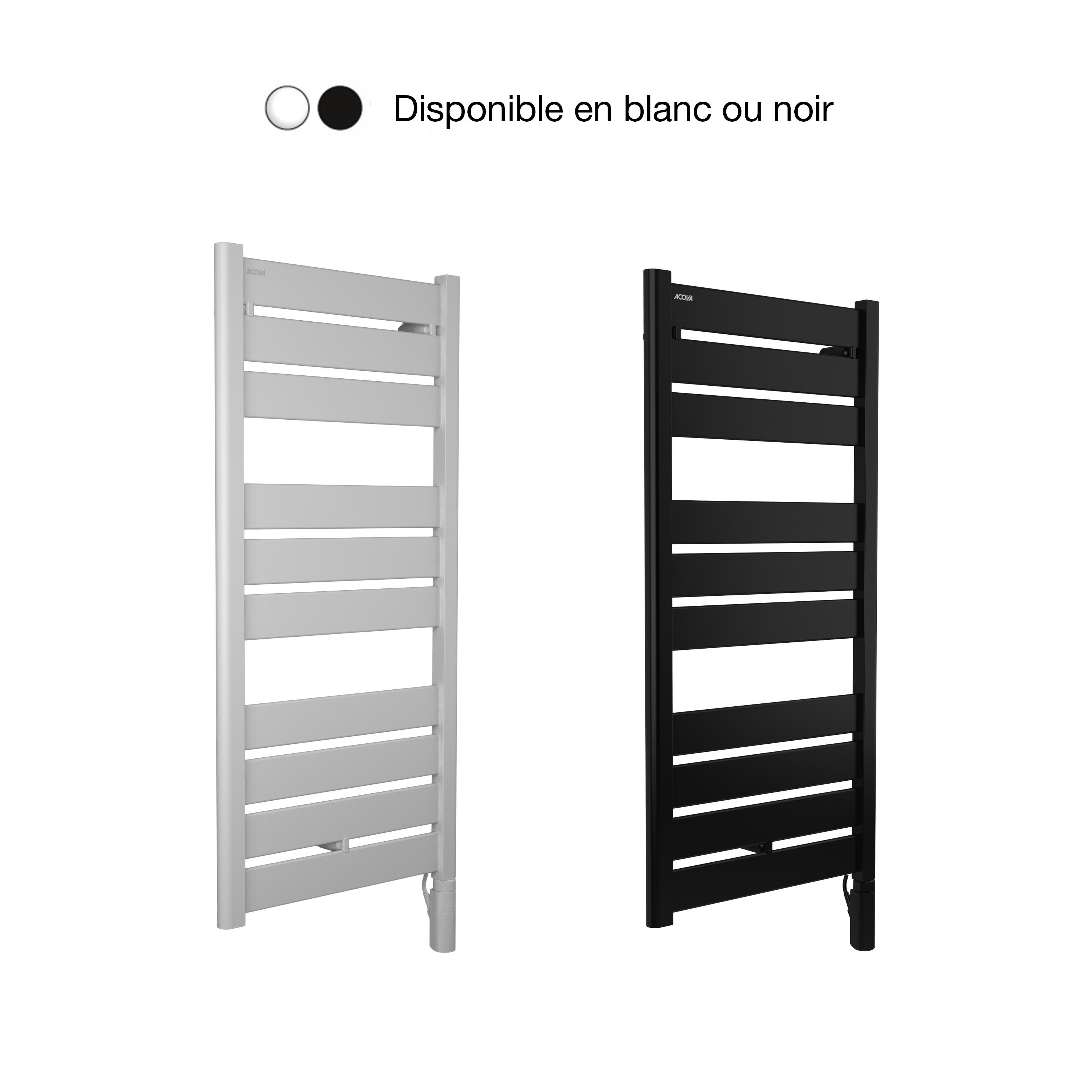 Sèche-serviettes électrique connecté à inertie fluide ACOVA 500W Madras 2 blanc - 5