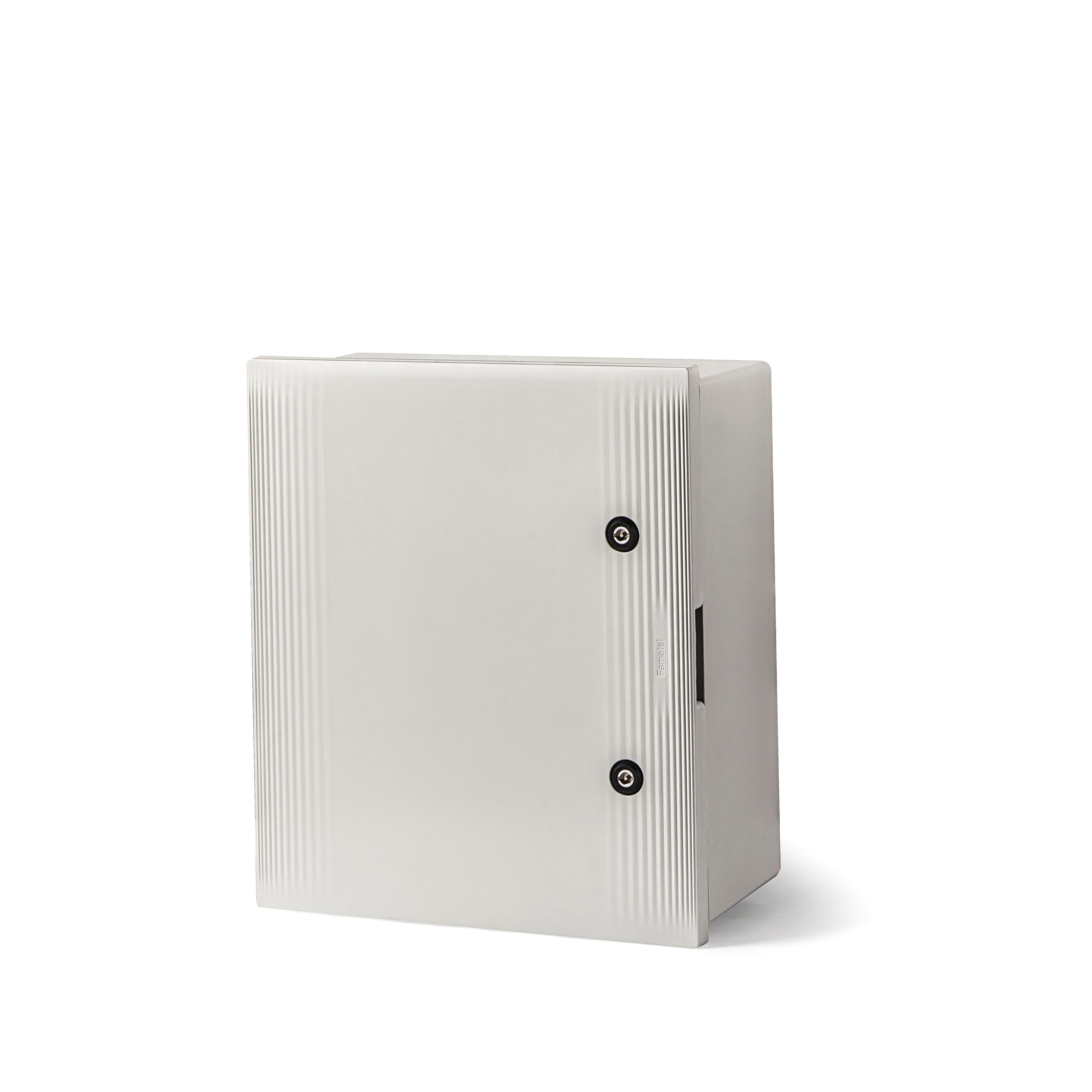 Armario de fijación mural de poliéster con fibra de vidrio 500x430x200, ip66, stone, puerta opaca