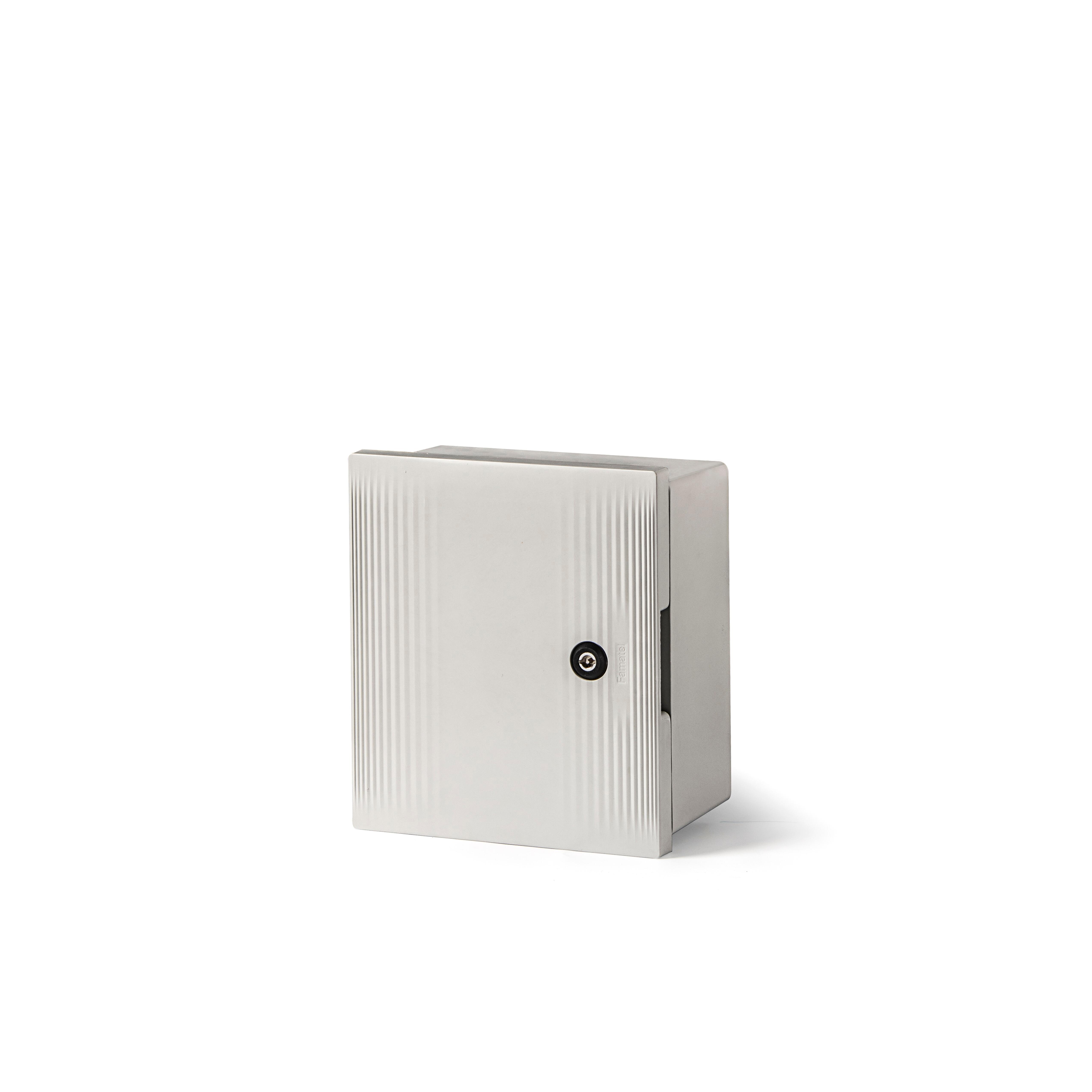 Armario de fijación mural de poliéster con fibra de vidrio 308x265x150, ip66, stone, puerta opaca