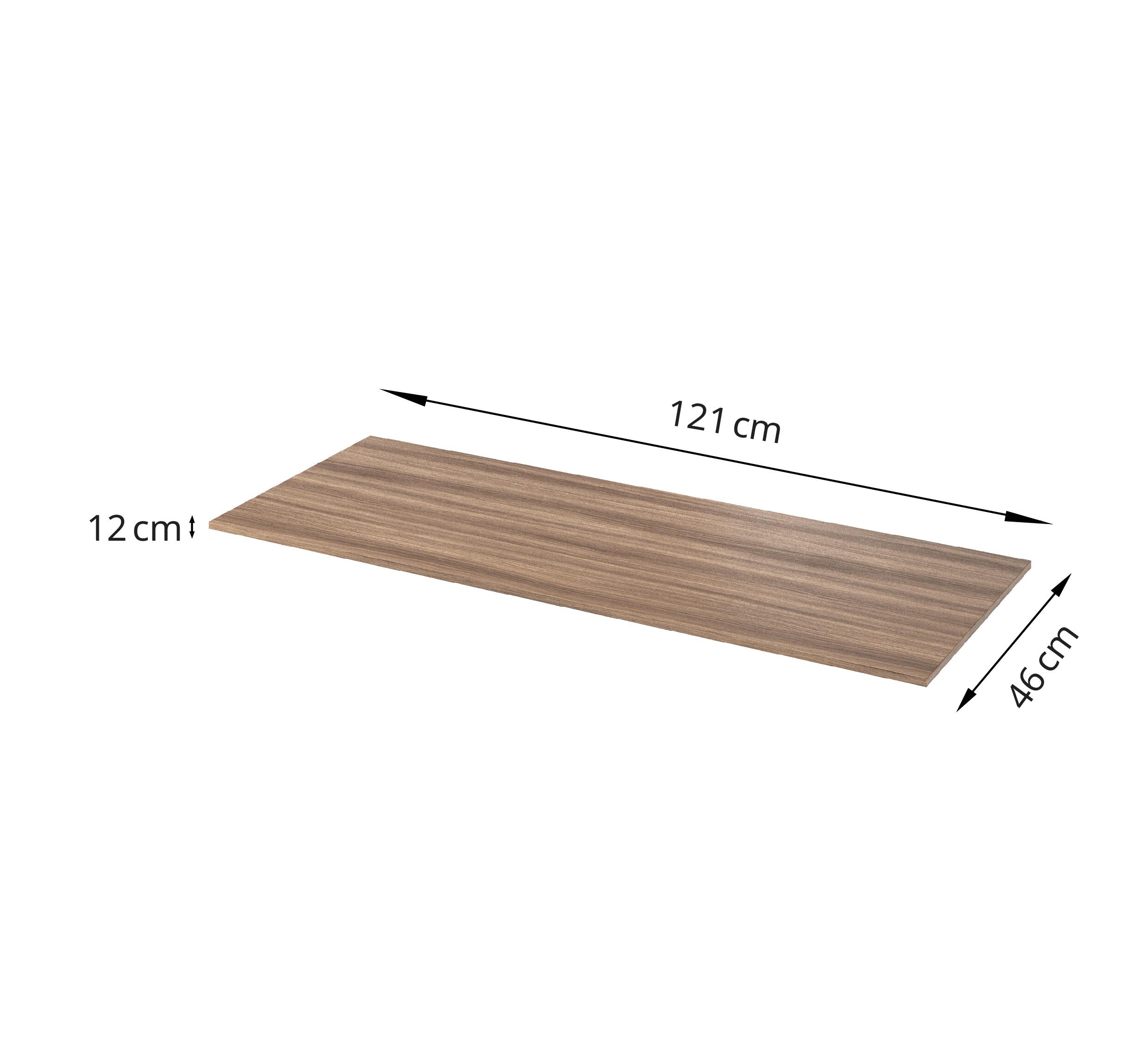 Top per lavabo Modern SENSEA L 121 x H 12 x P 46 cm noce truciolare, stratificato - 8