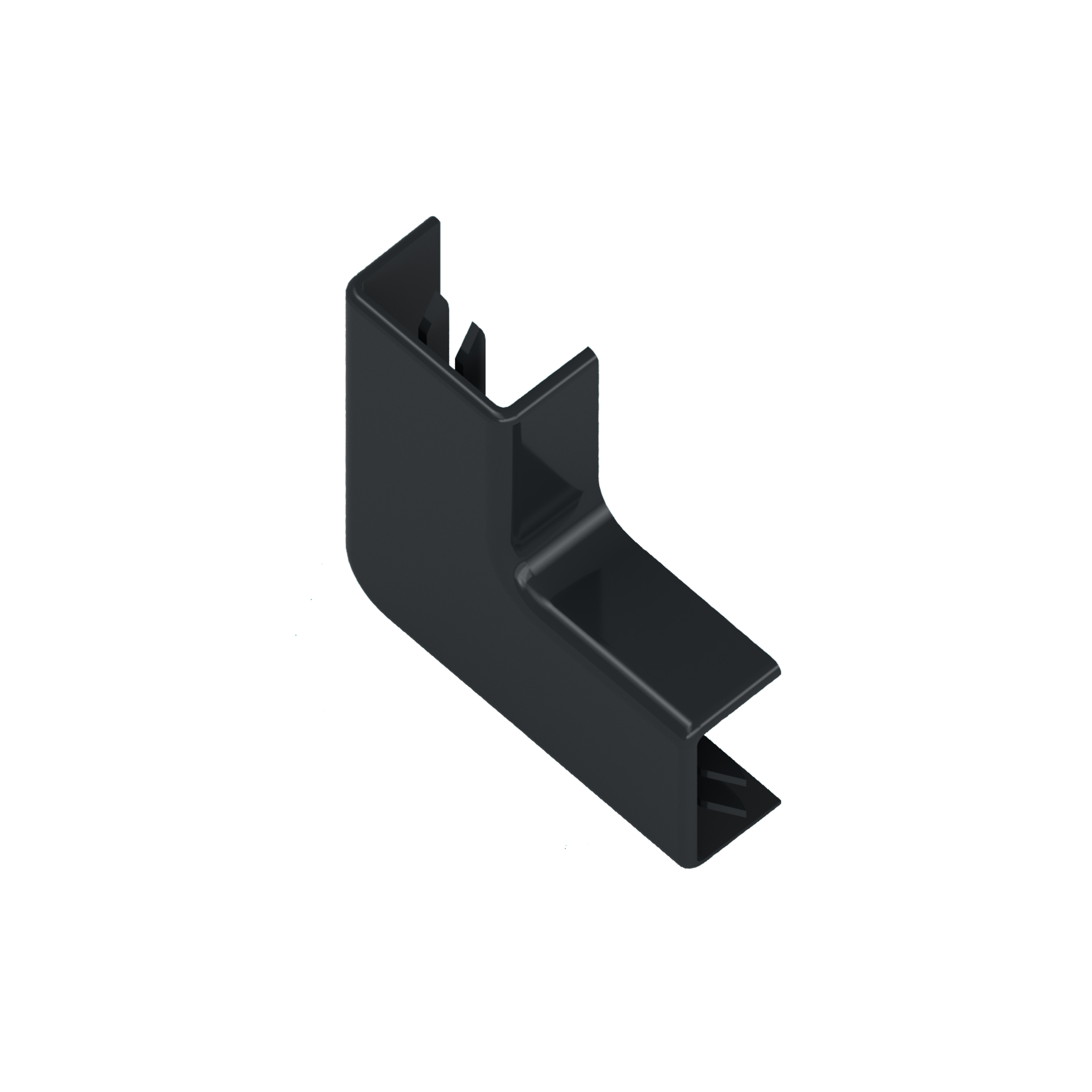 Łącznik kątowy 15/17 (12x1.7 cm) czarny AKS ZIELONKA