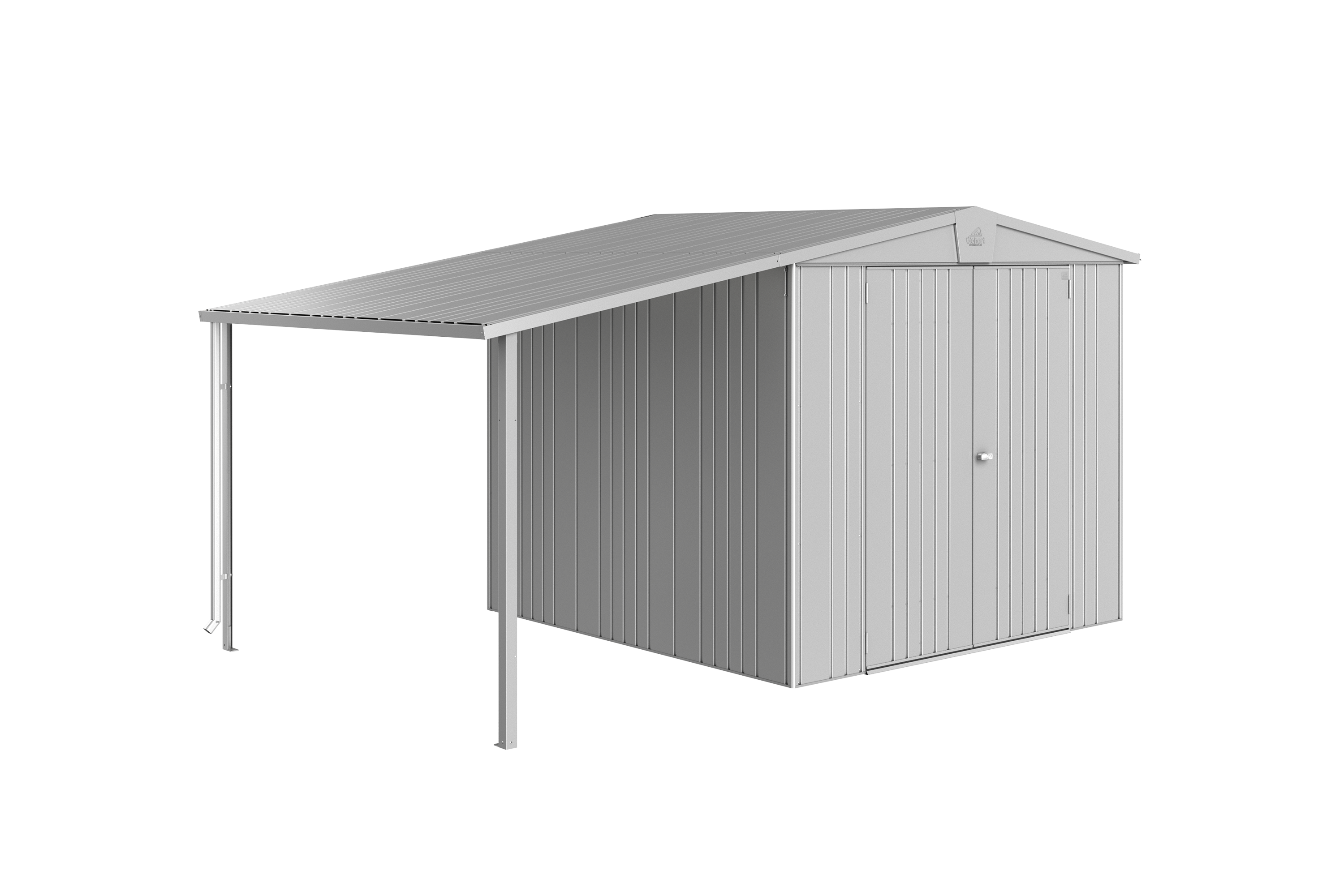 Wiata metalowa do domków narzędziowych Europa 4, 5 156x150x228 cm srebrna Biohort
