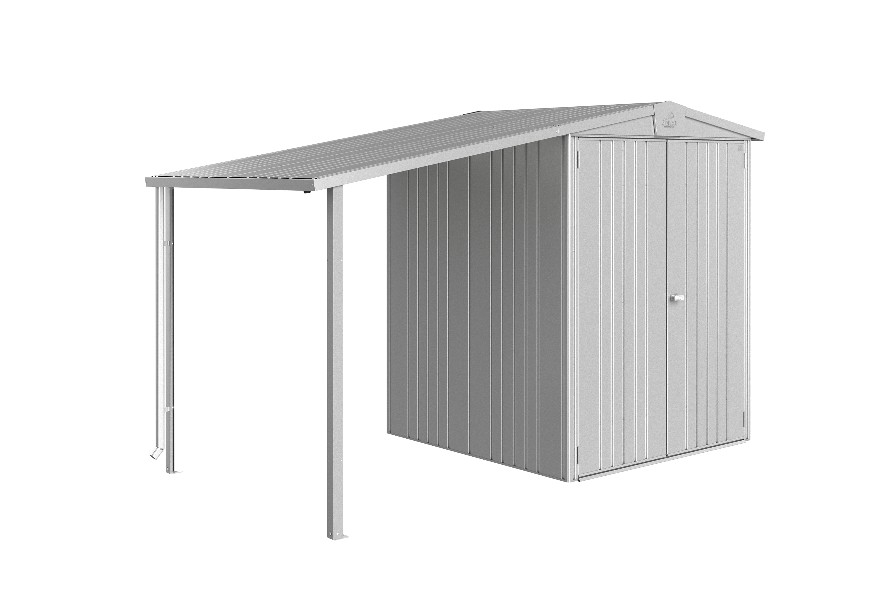 Wiata metalowa do domków narzędziowych Europa 2, 3, 4A 156x150x156 cm srebrna Biohort