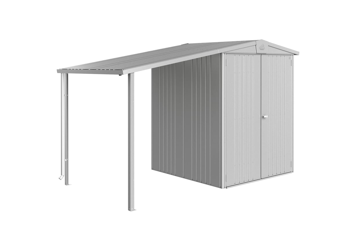 Wiata metalowa do domków narzędziowych Europa 2, 3, 4A 156x150x156 cm srebrna Biohort