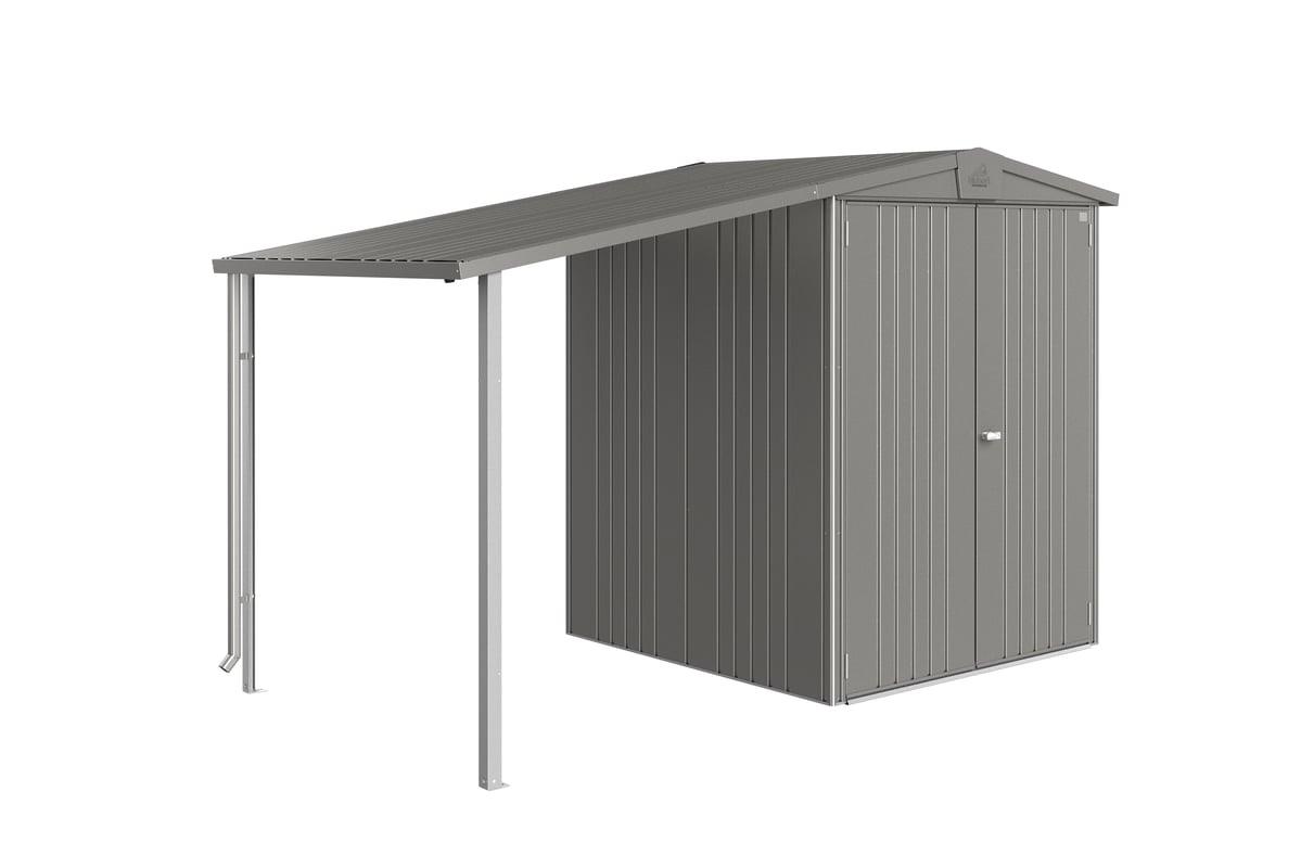 Wiata metalowa do domków narzędziowych Europa 2, 3, 4A 156x150x156 cm szara Biohort
