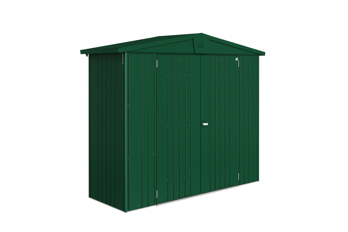 Domek narzędziowy metalowy Europa 2A podwójne drzwi 244x84x203 cm zielony Biohort