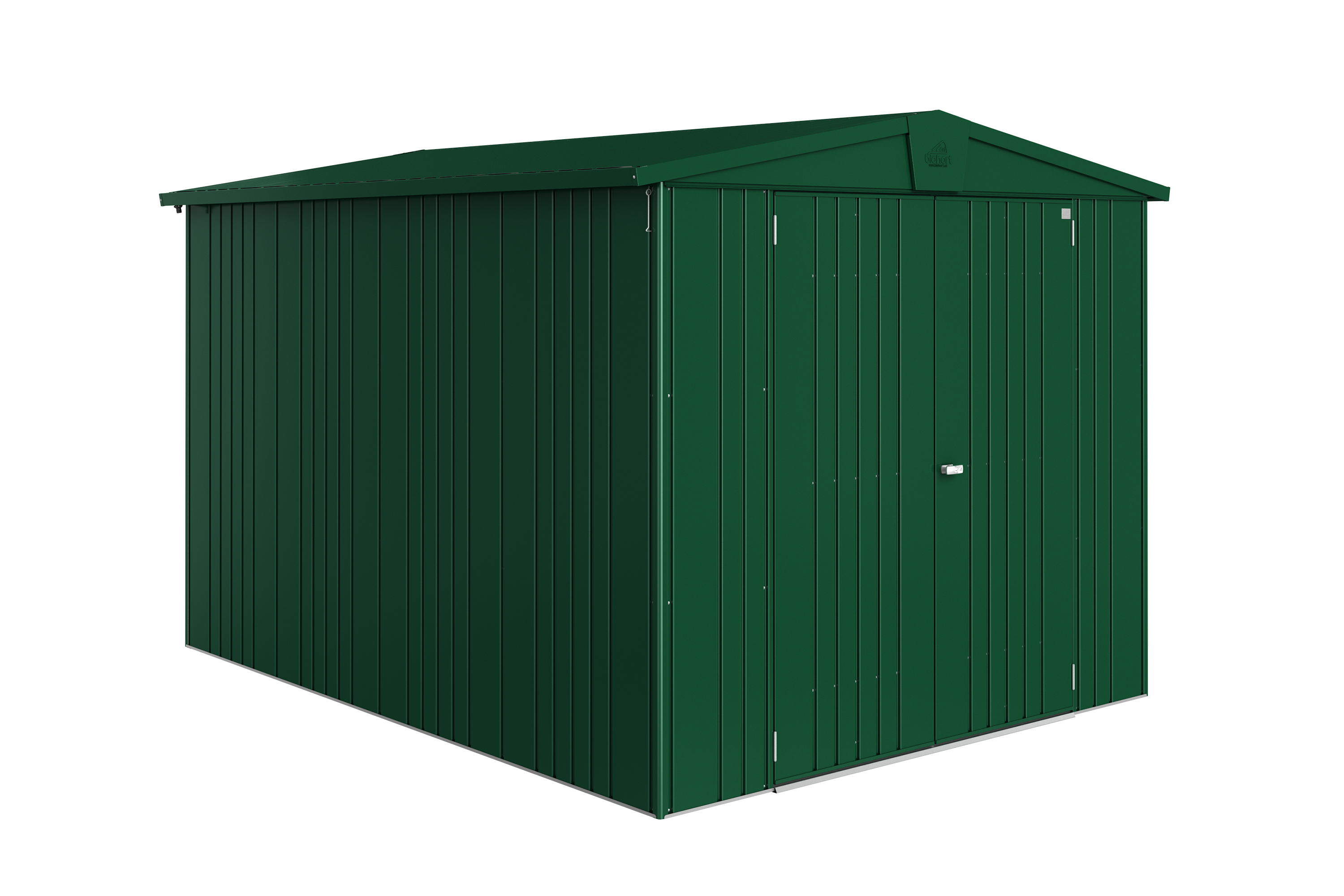 Domek narzędziowy metalowy Europa 6 podwójne drzwi 244x300x203 cm zielony Biohort