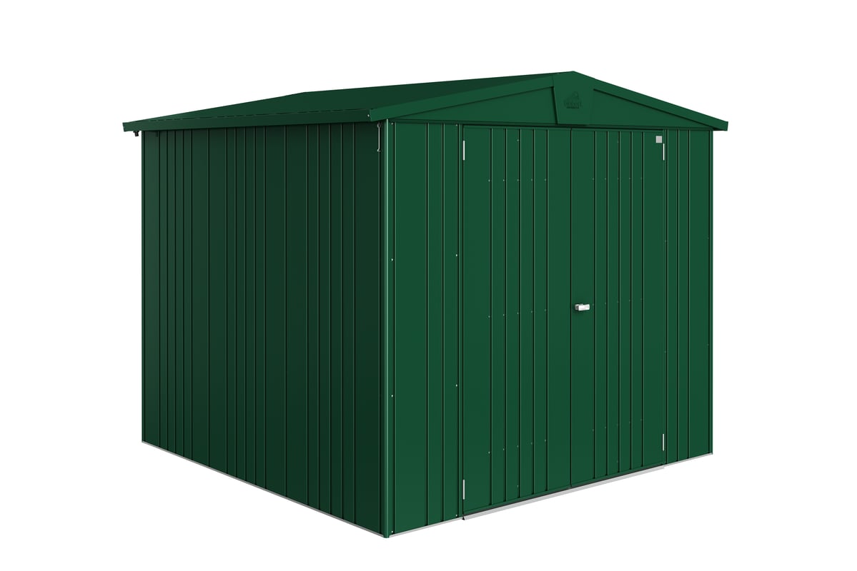 Domek narzędziowy metalowy Europa 4 podwójne drzwi 244x228x203 cm zielony Biohort