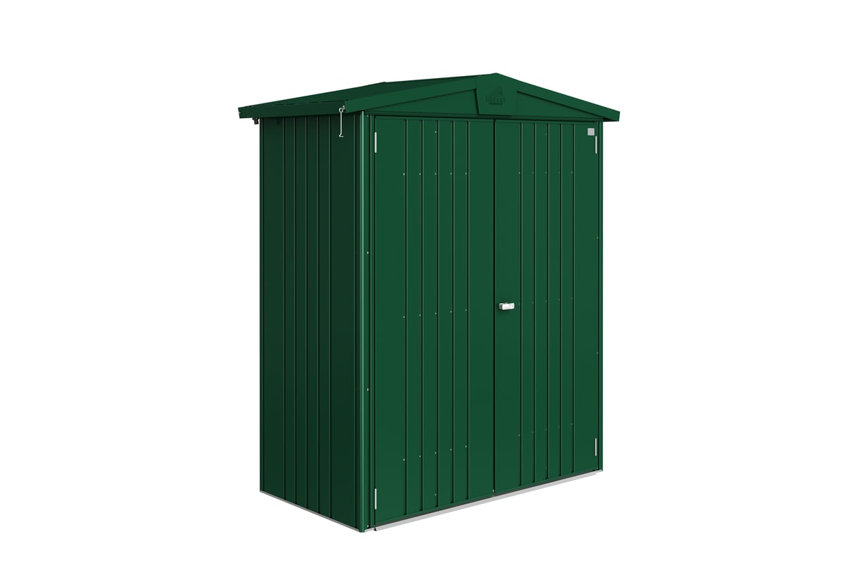 Domek narzędziowy metalowy Europa 1 podwójne drzwi 172x84x196.5 cm zielony Biohort