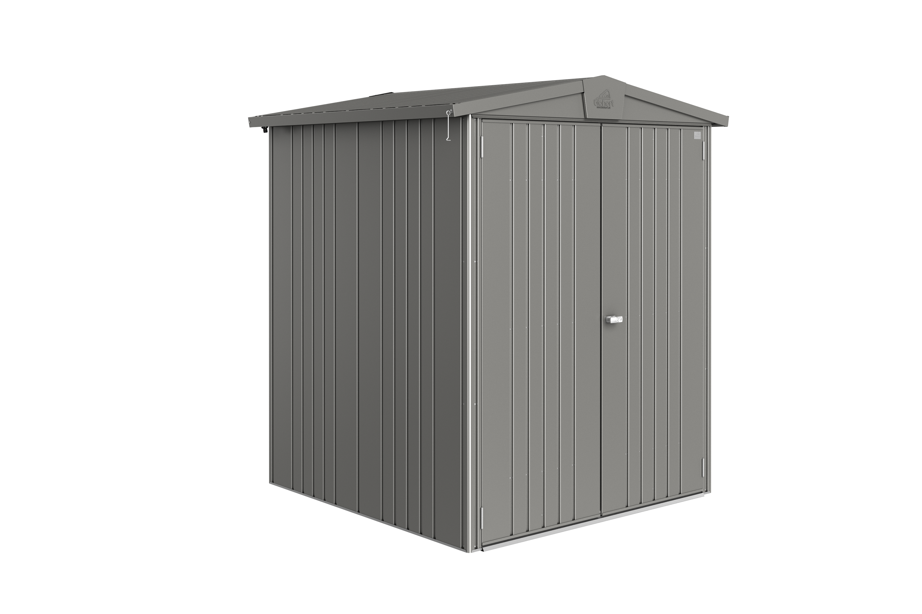 Domek narzędziowy metalowy Europa 2 podwójne drzwi 172x156x196 cm srebrny Biohort