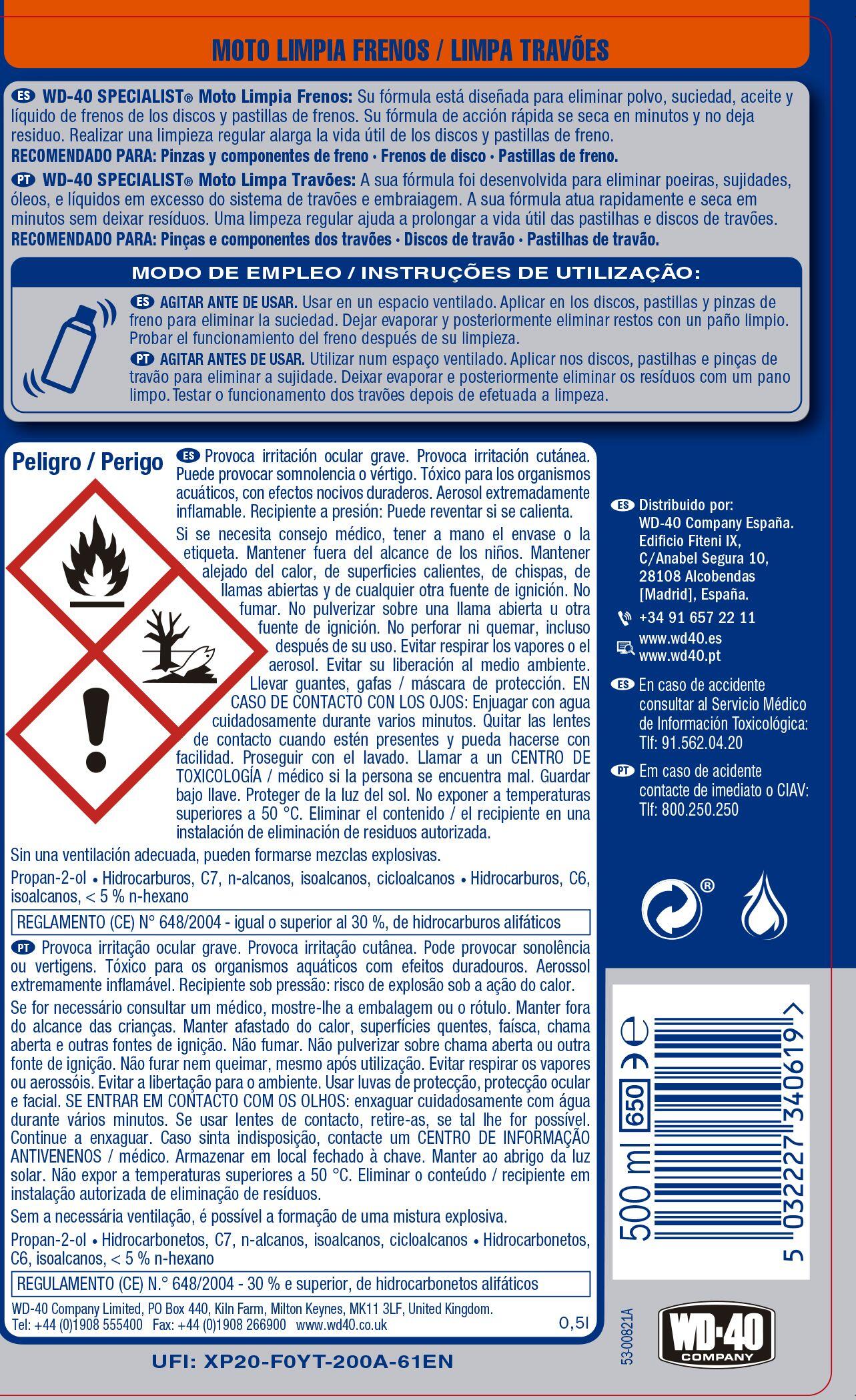 Limpa travões WD-40 MOTORBIKE - 6