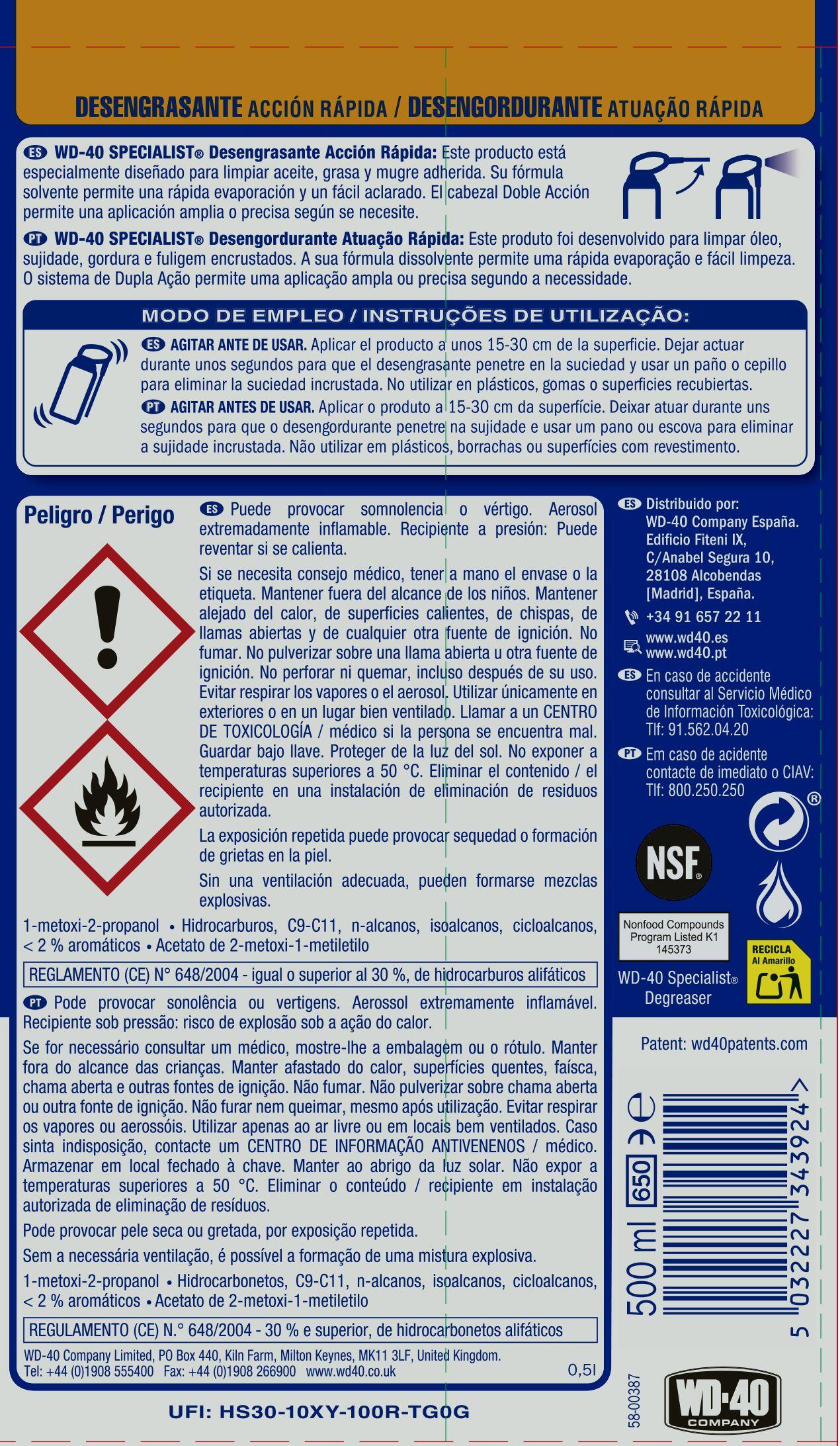 Desengordurante WD-40 500ML - 10