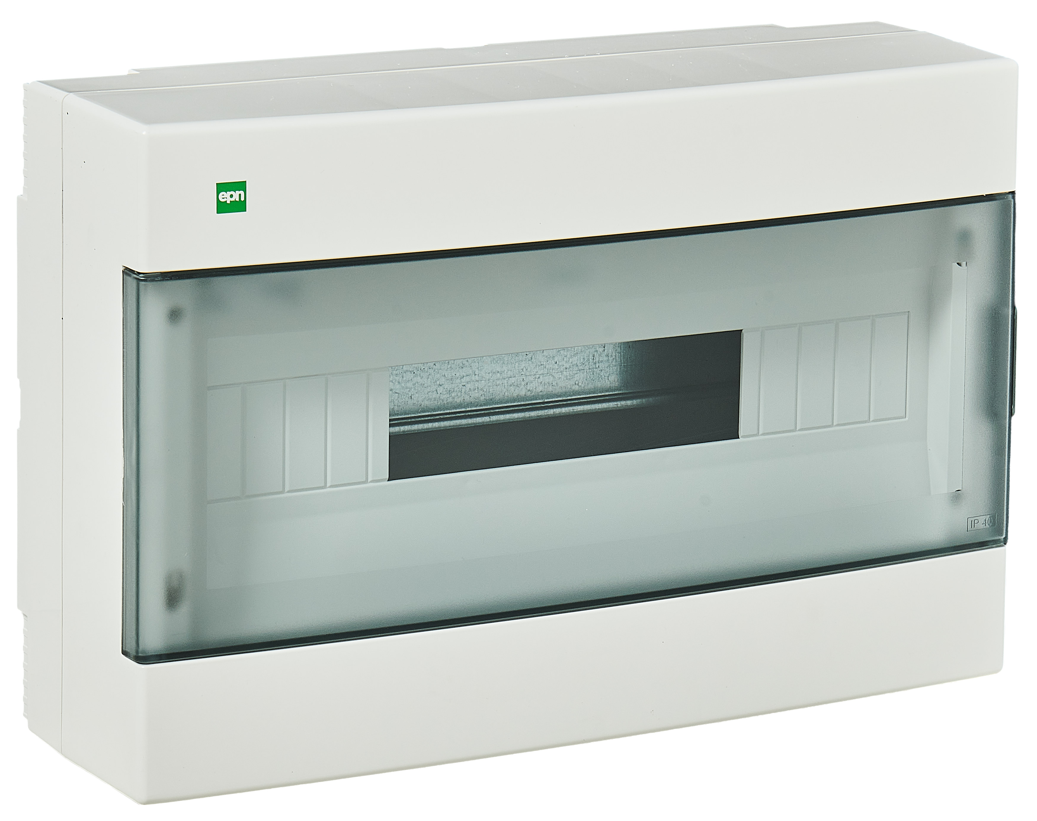 Rozdzielnica natynkowa IP40 18 modułów panel przezroczysty serii Areo ELEKTRO-PLAST