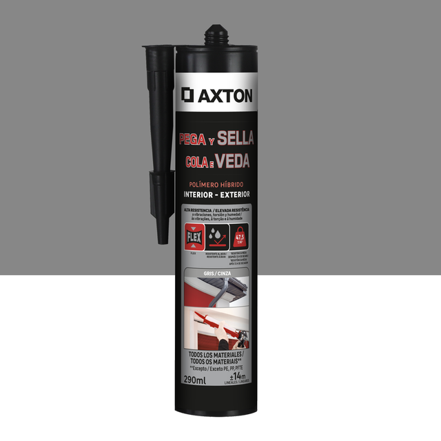 Adhesivo de montaje polímero Fix&Joint AXTON 290 ml gris
