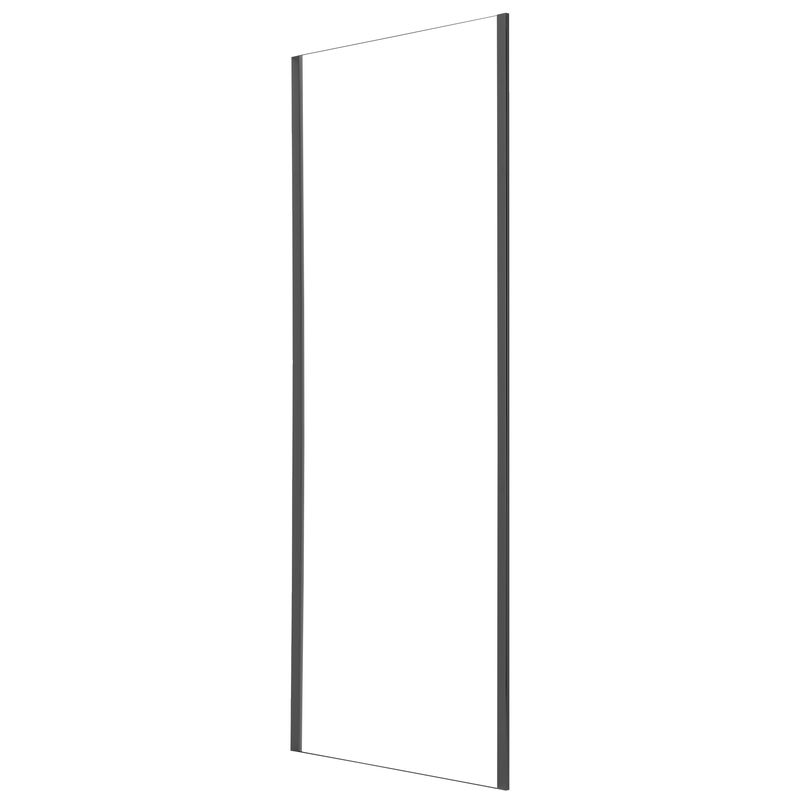 Ścianka boczna do drzwi prysznicowych przesuwnych Hooked 90x200 profil czarny Sealskin